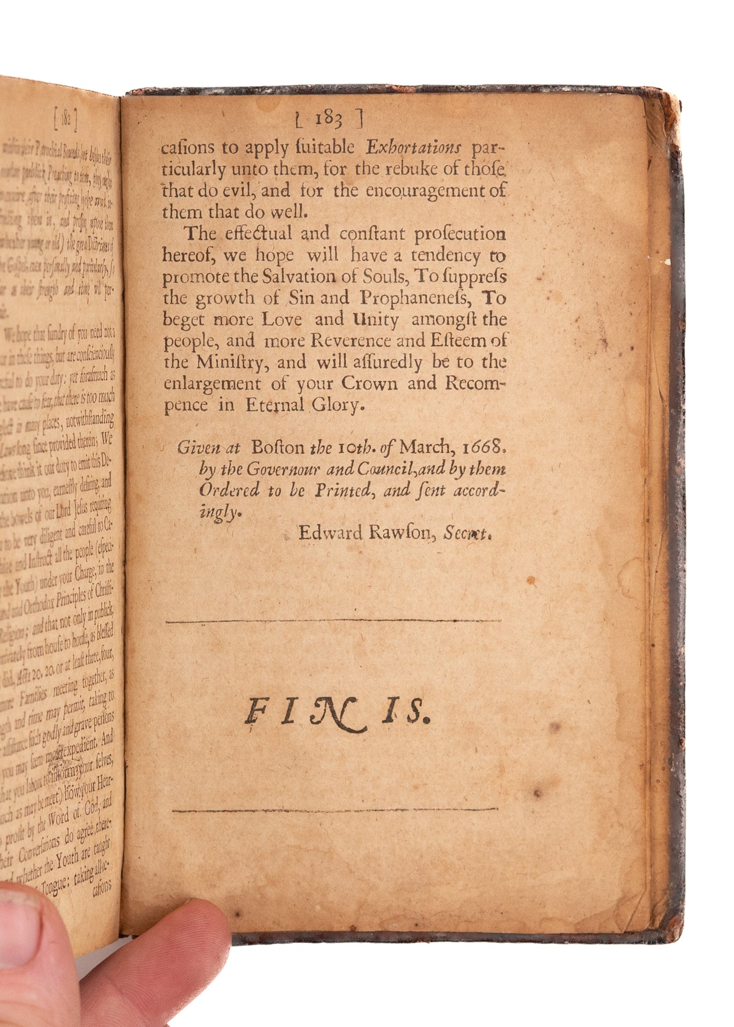 1671 RICHARD BAXTER / EDWARD RAWSON. A Defence of the Principles of Love - Massachusetts Bay Colony