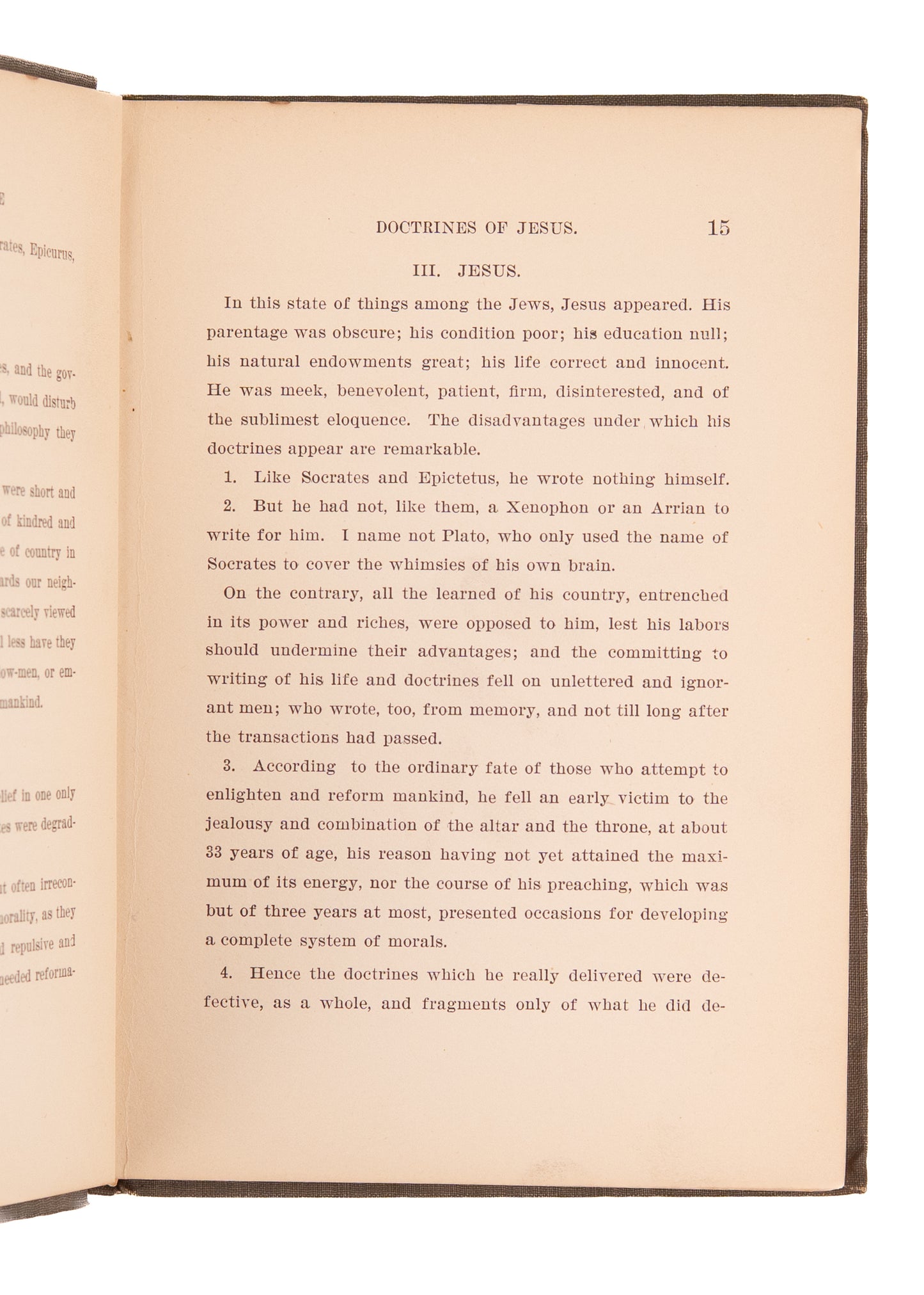 1902 THOMAS JEFFERSON. First Edition of the "Jefferson Bible;" or The Life and Morals of Jesus.