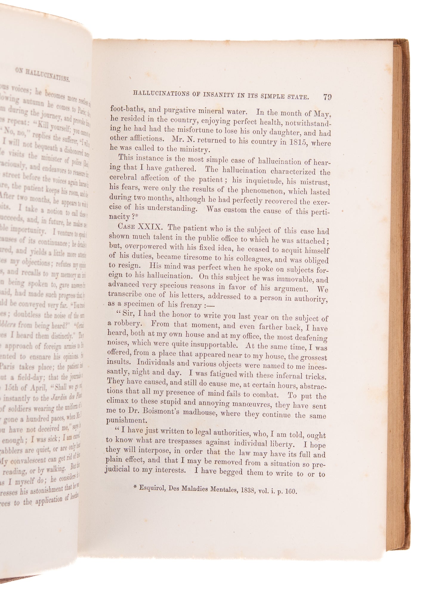 1855 GHOSTS, VISIONS, & DREAMS. Fine First American Edition of de Boismont's History of Paranormal Phenomena.