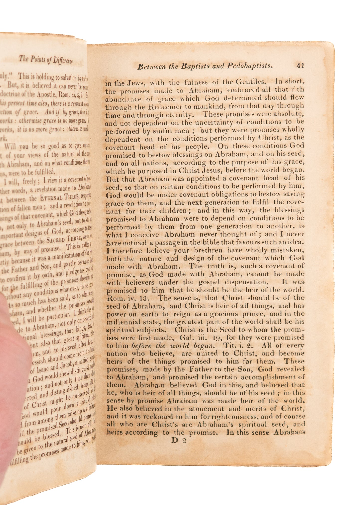 1815 CALEB BLOOD. Rare Baptist - Principal Difference Between the Baptists and Pedobaptists.