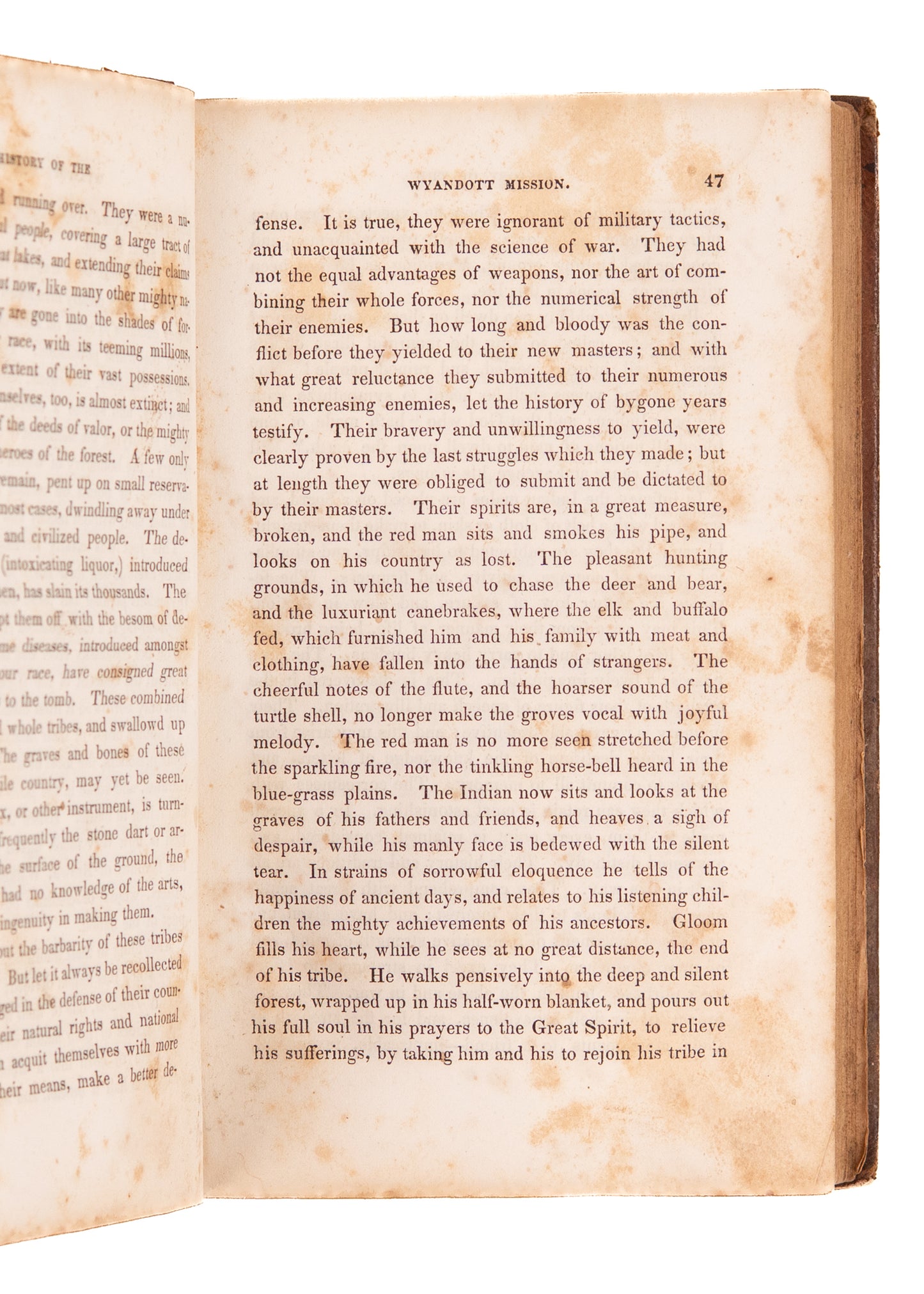 1840 WYANDOTT INDIANS. Narrative of the Mission among Wyandot before the Northern Trail of Tears.