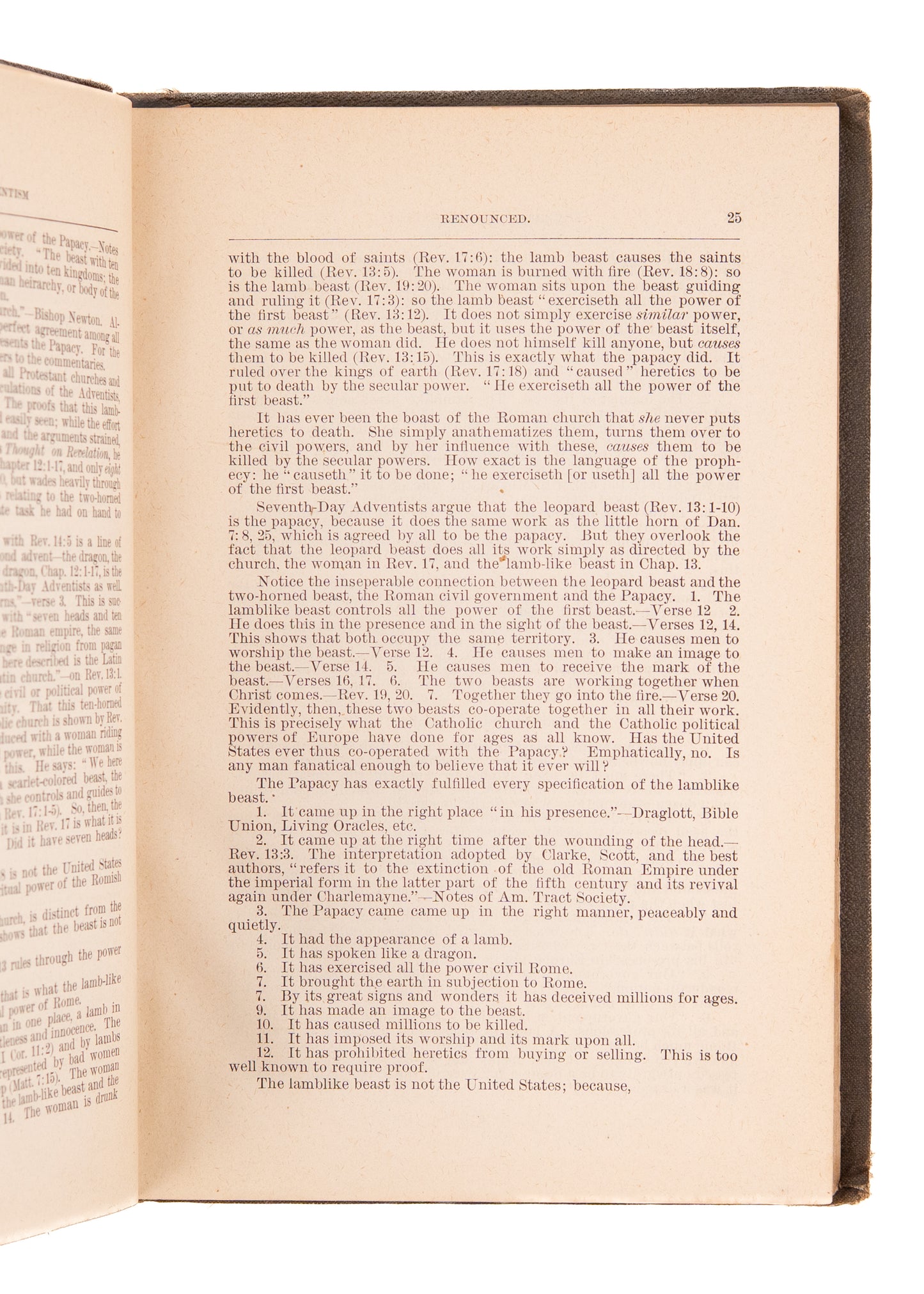 1888 SEVENTH-DAY ADVENTISM. Rare First Edition of Canright's Classic Anti-Adventist Work.