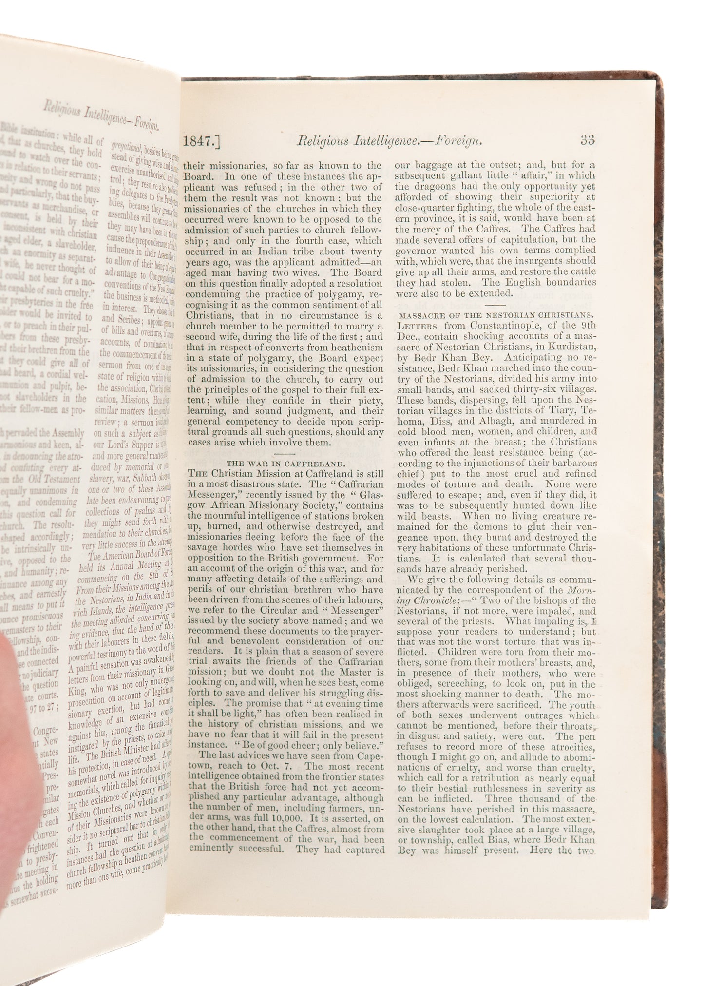 1847 UNITED PRESBYTERIAN MAGAZINE. Slavery, Hawaii, Psalmody, George Whitefield.
