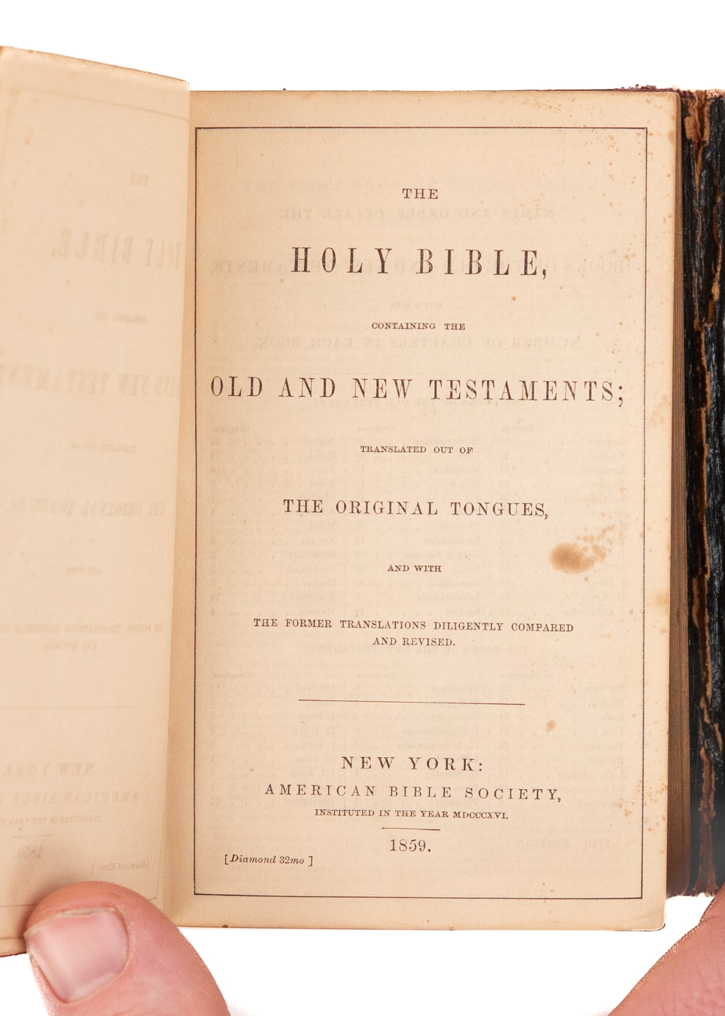1864 CIVIL WAR BIBLE. Wallet Style Binding. Uriah S. Candy's Civil War Copy.