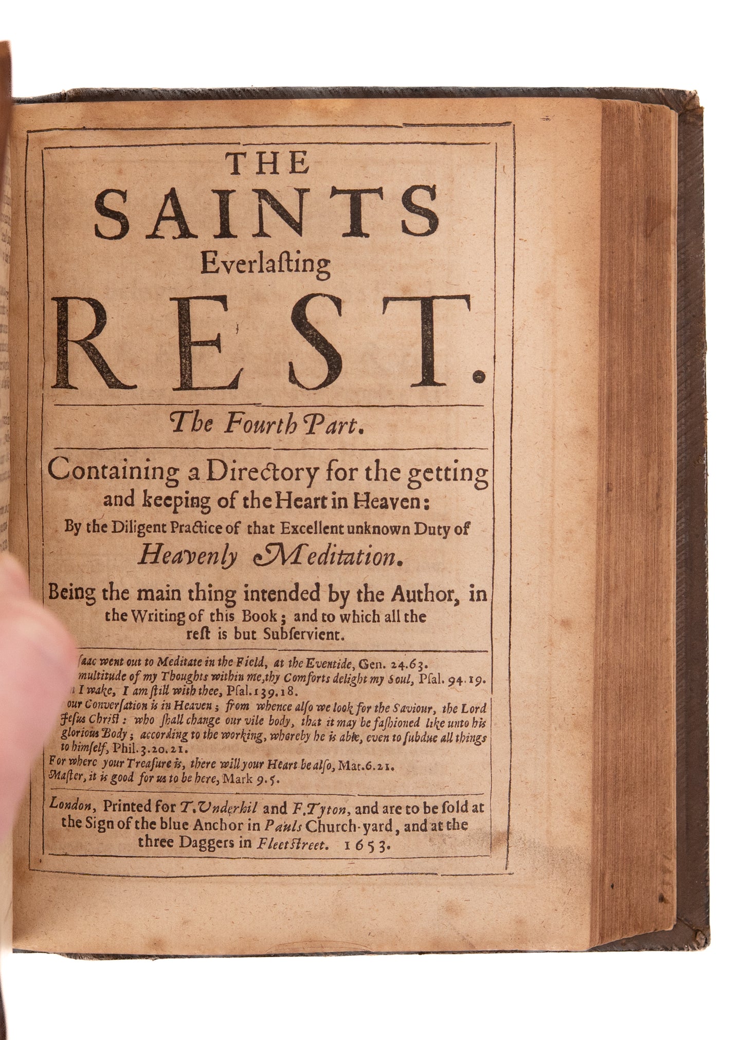 1653/4 RICHARD BAXTER. The Saints Everlasting Rest. Complete, with Thomas Gataker's Additions.