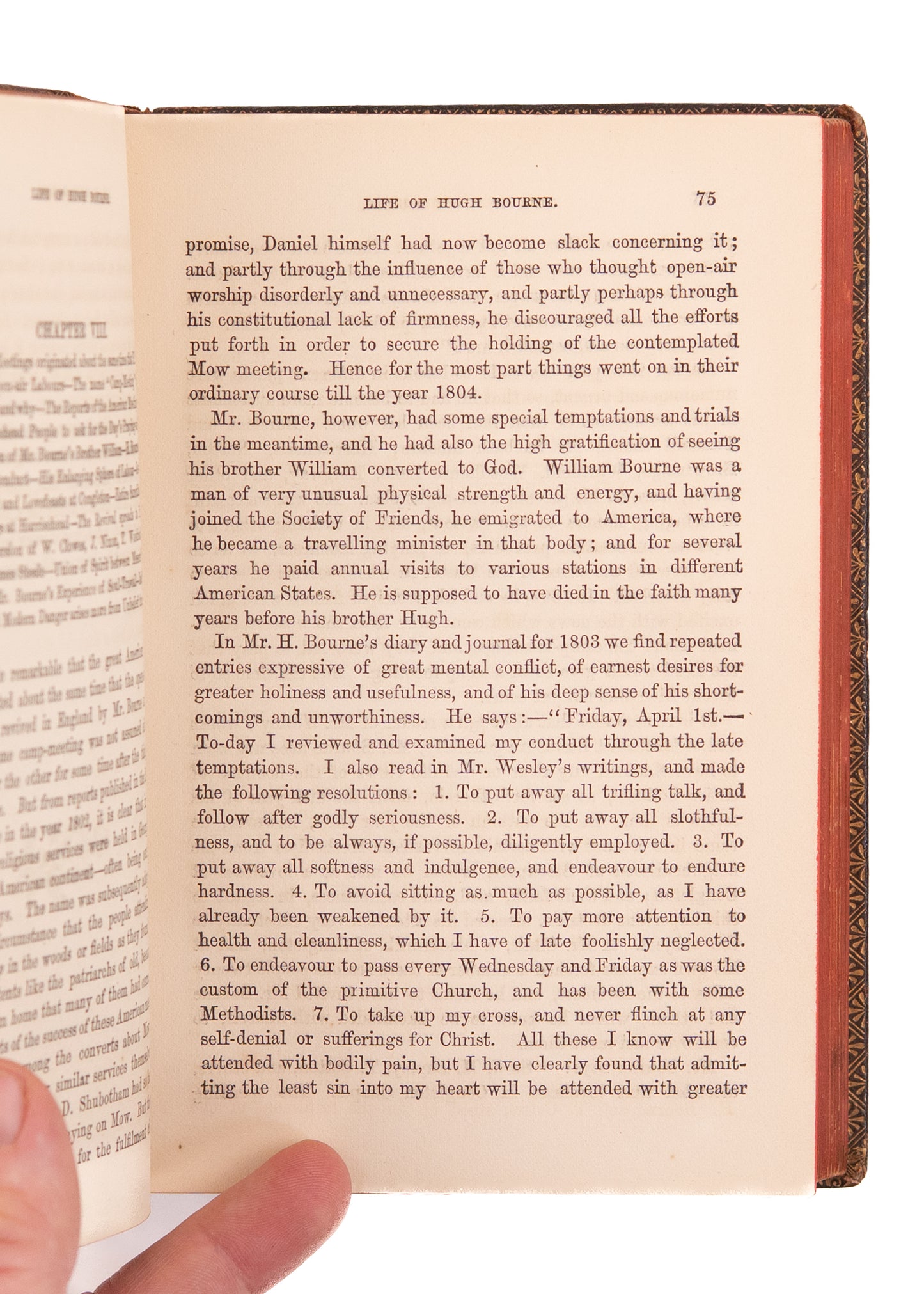 1872 PRIMITIVE METHODIST. Life of Anti-High Brow, Camp-Meeting Methodist, Hugh Bourne - Fine Leather