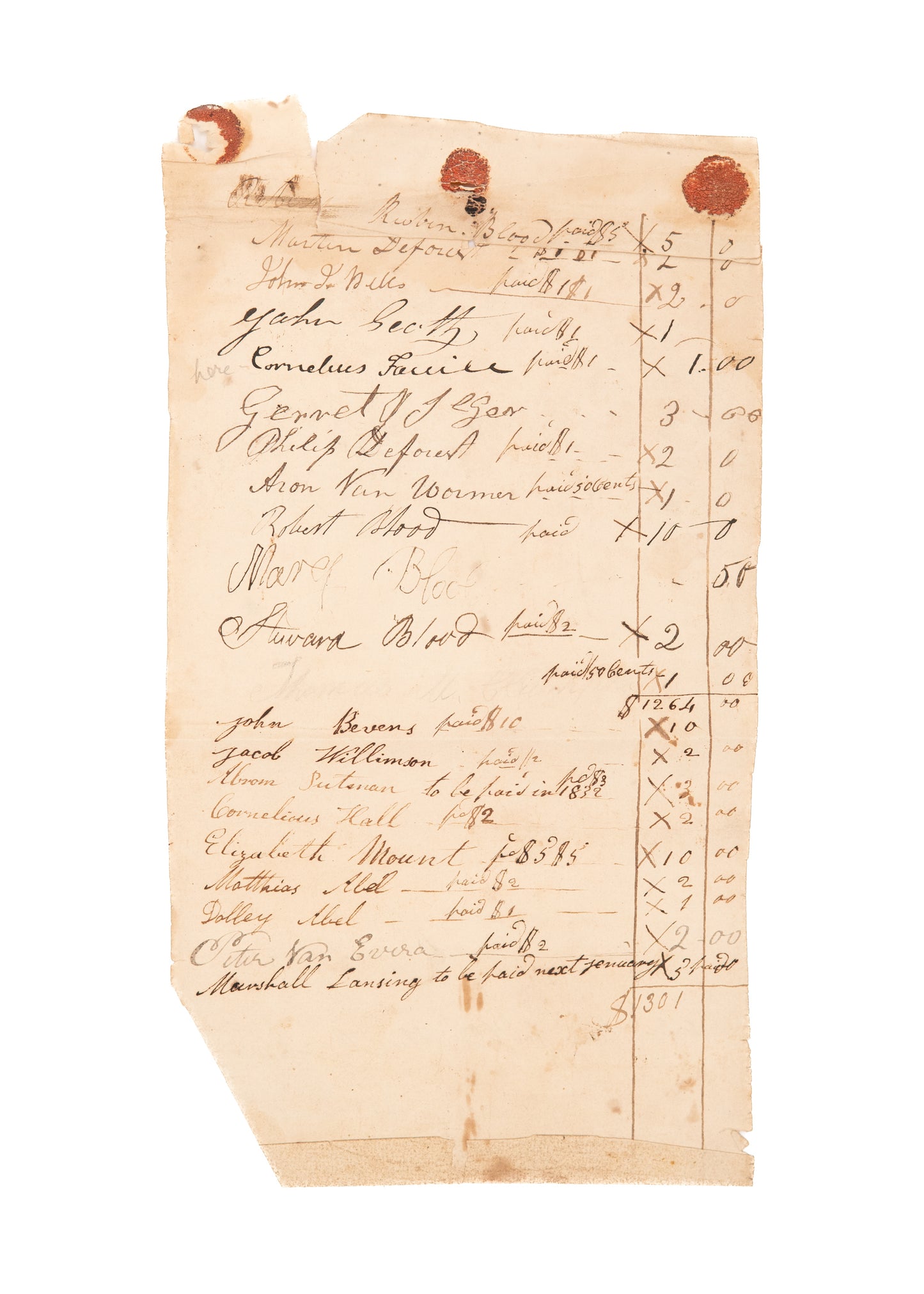 1830-1899 TRUE DUTCH REFORMED CHURCH. Original Church Founding Documents, &c.