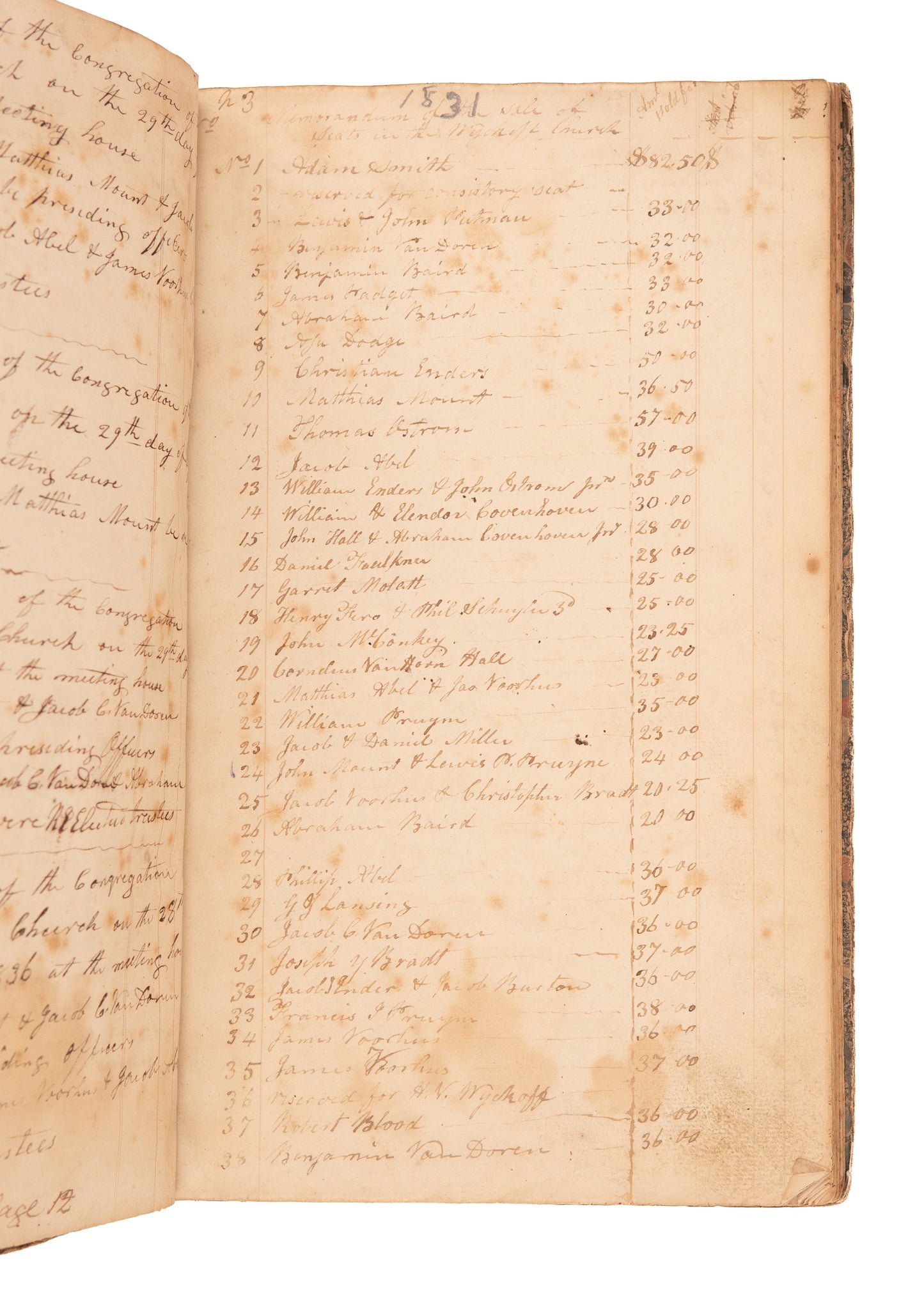 1830-1899 TRUE DUTCH REFORMED CHURCH. Original Church Founding Documents, &c.
