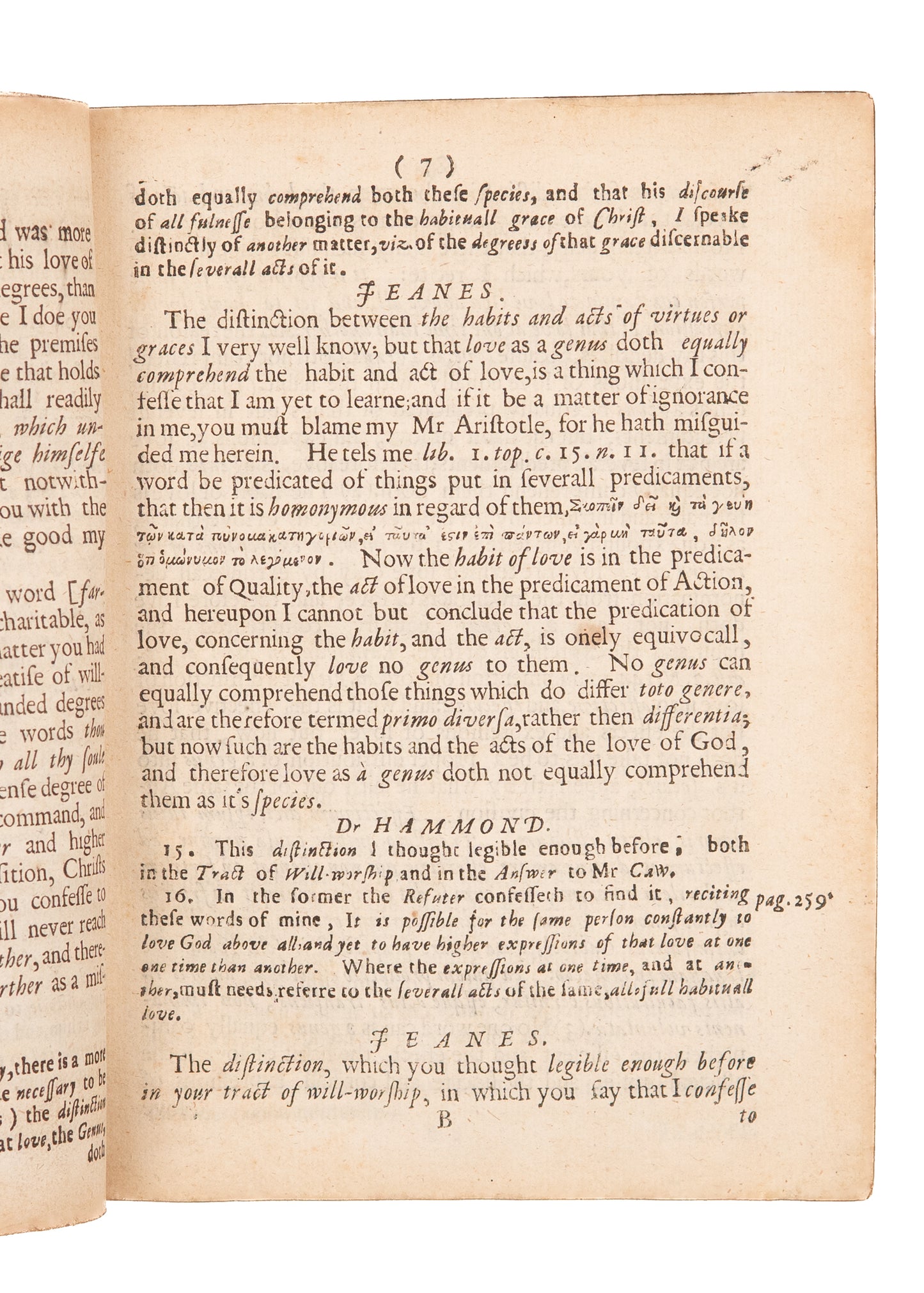 1657 HENRY JEANES. Puritan on the Full Divinity of Christ as Expressed in His Love of the Father.