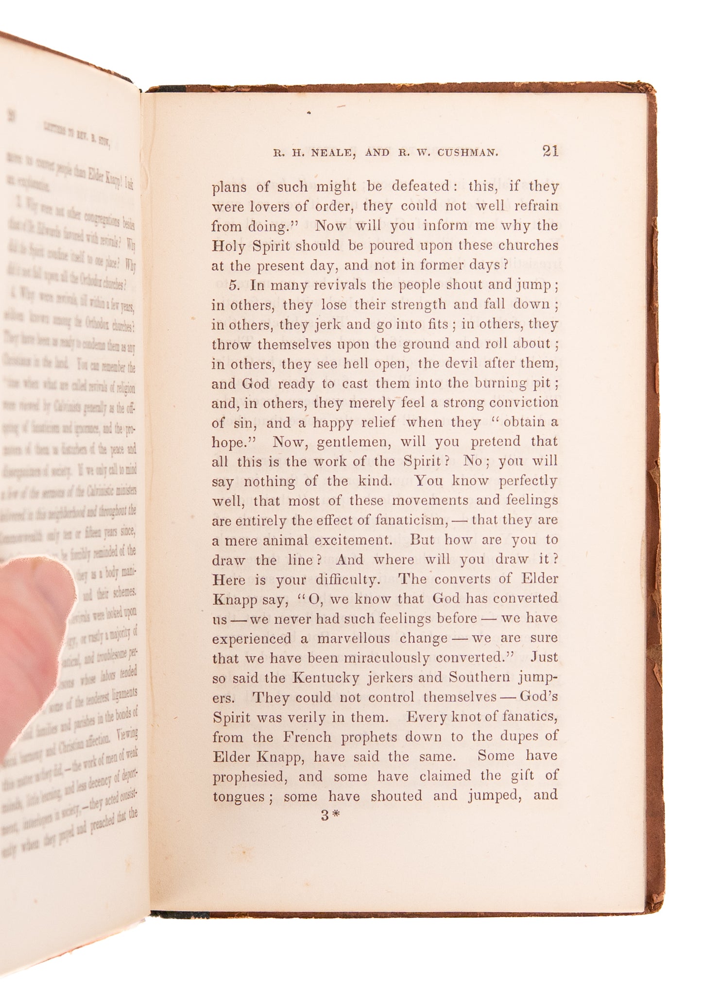 1842 KNAPP REVIVAL. Letters on the Knapp Excitement and Other Modern Revivals - Charles G. Finney, &c,