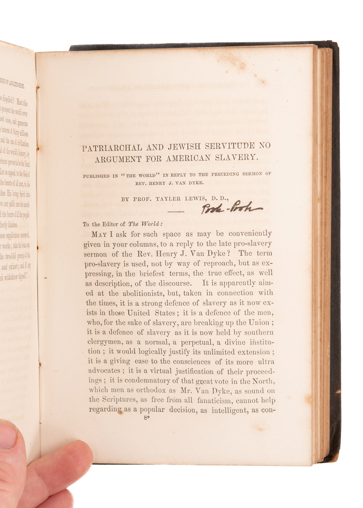 1861 PRO-SLAVERY PRESBYTERIANS. Fast Day Sermons by Confederate, Pro-Slavery Pastors. Very Rare.