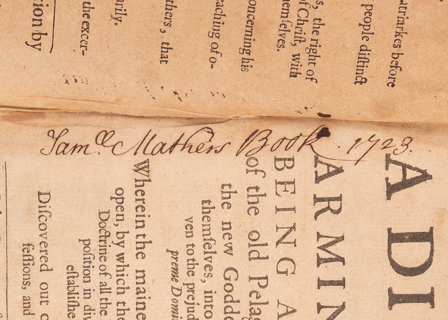 1643-1649 JOHN OWEN. Death of Death in the Death of Christ, &c. Samuel Mather's Copy.