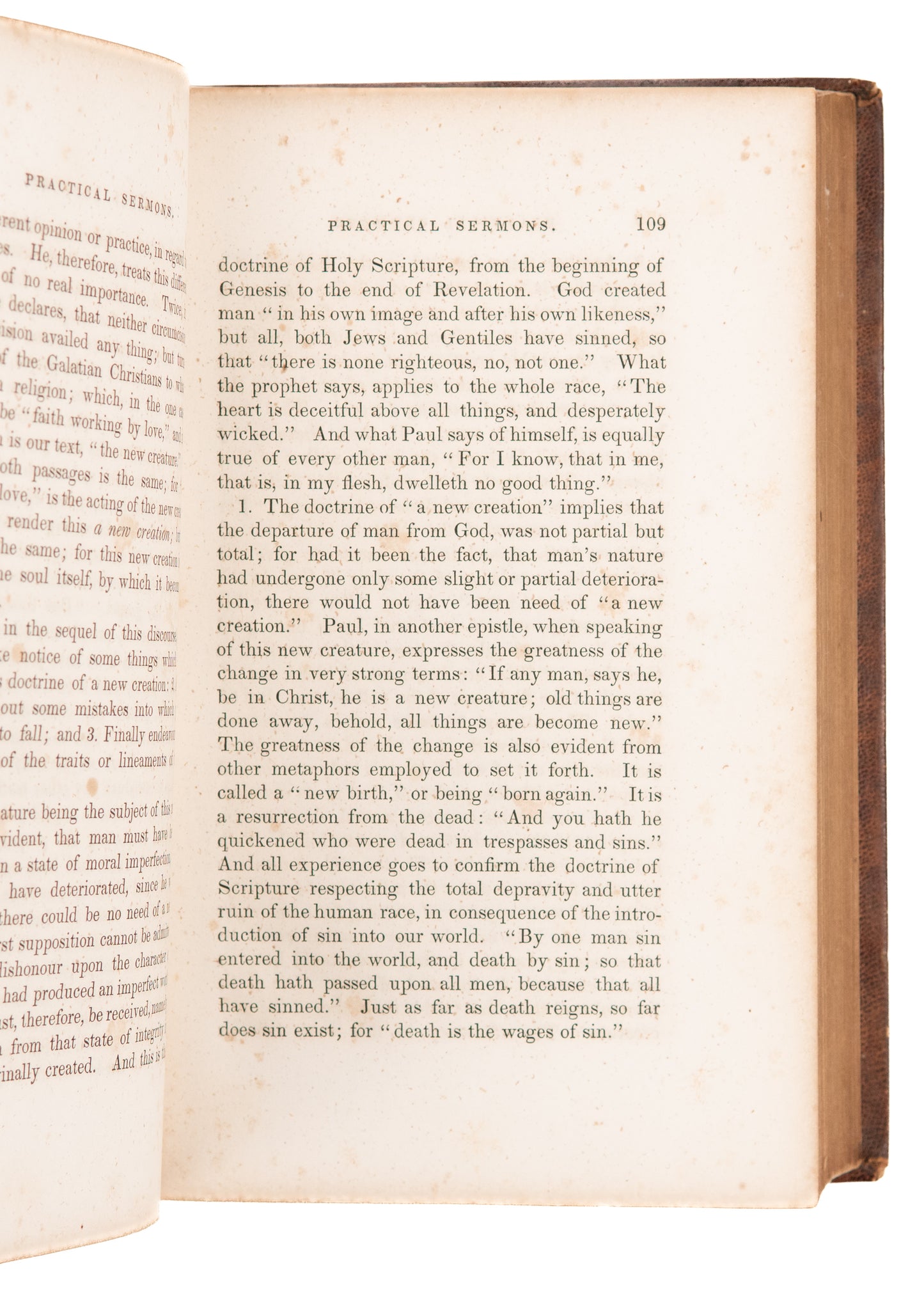 1850 ALEXANDER ARCHIBALD. Practical Sermons. Princeton Presbyterian in Fine Leather Binding.