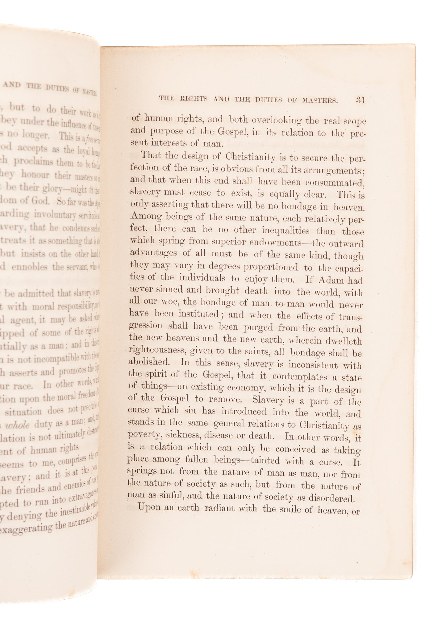 1850 J. H. THORNWELL. The Rights and Duties of Masters Over their Slaves. Rare Presbyterian.