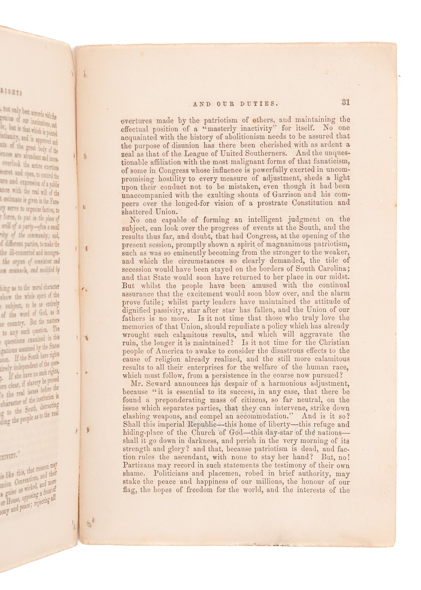 1861 SAMUEL J. BAIRD. Southern Rights and Northern Duties. Abolitionists South-Haters!