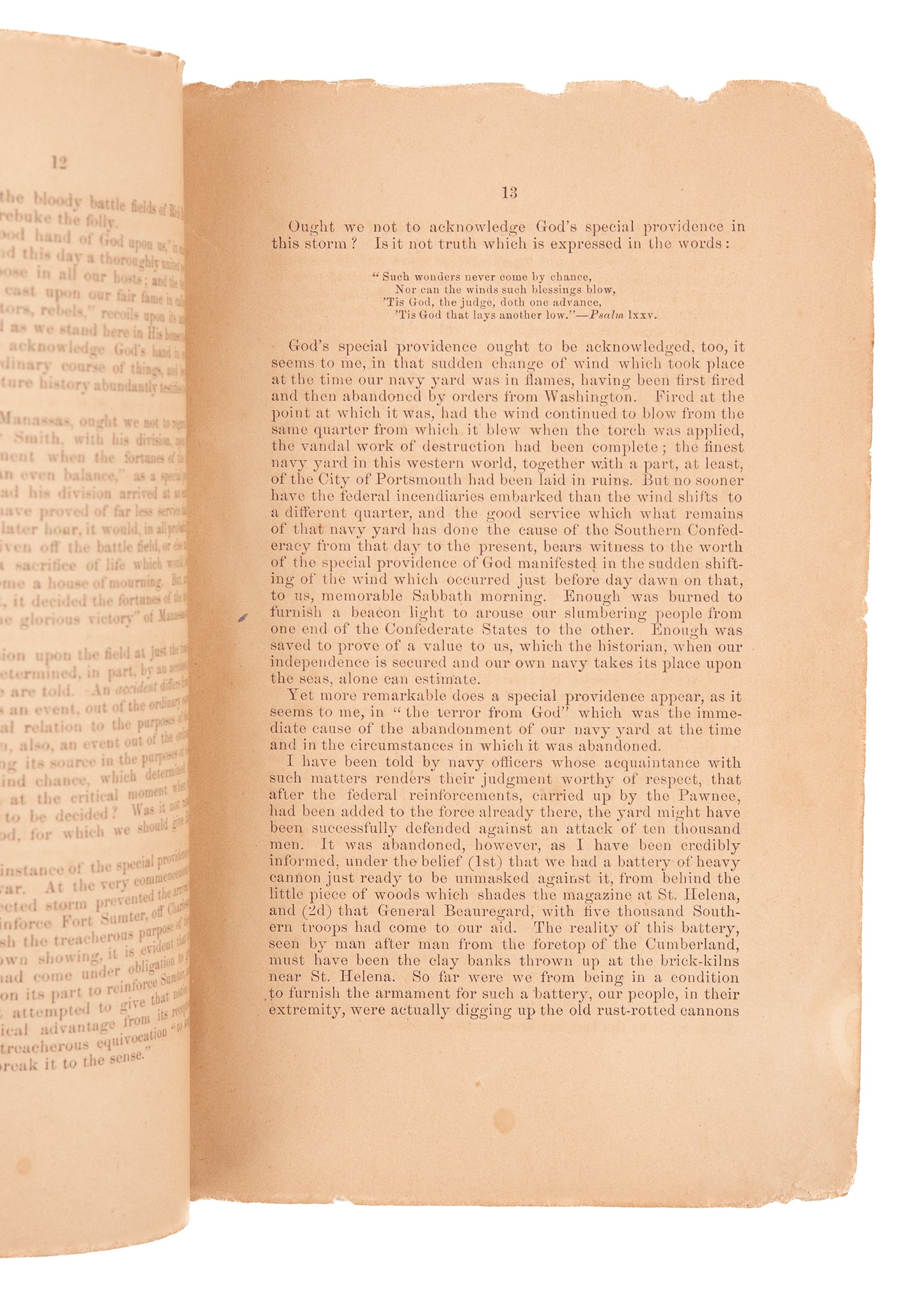 1861 GEO. D. ARMSTRONG. "The Good Hand of Our God Upon Us. Confederate Victory at Bull Run!