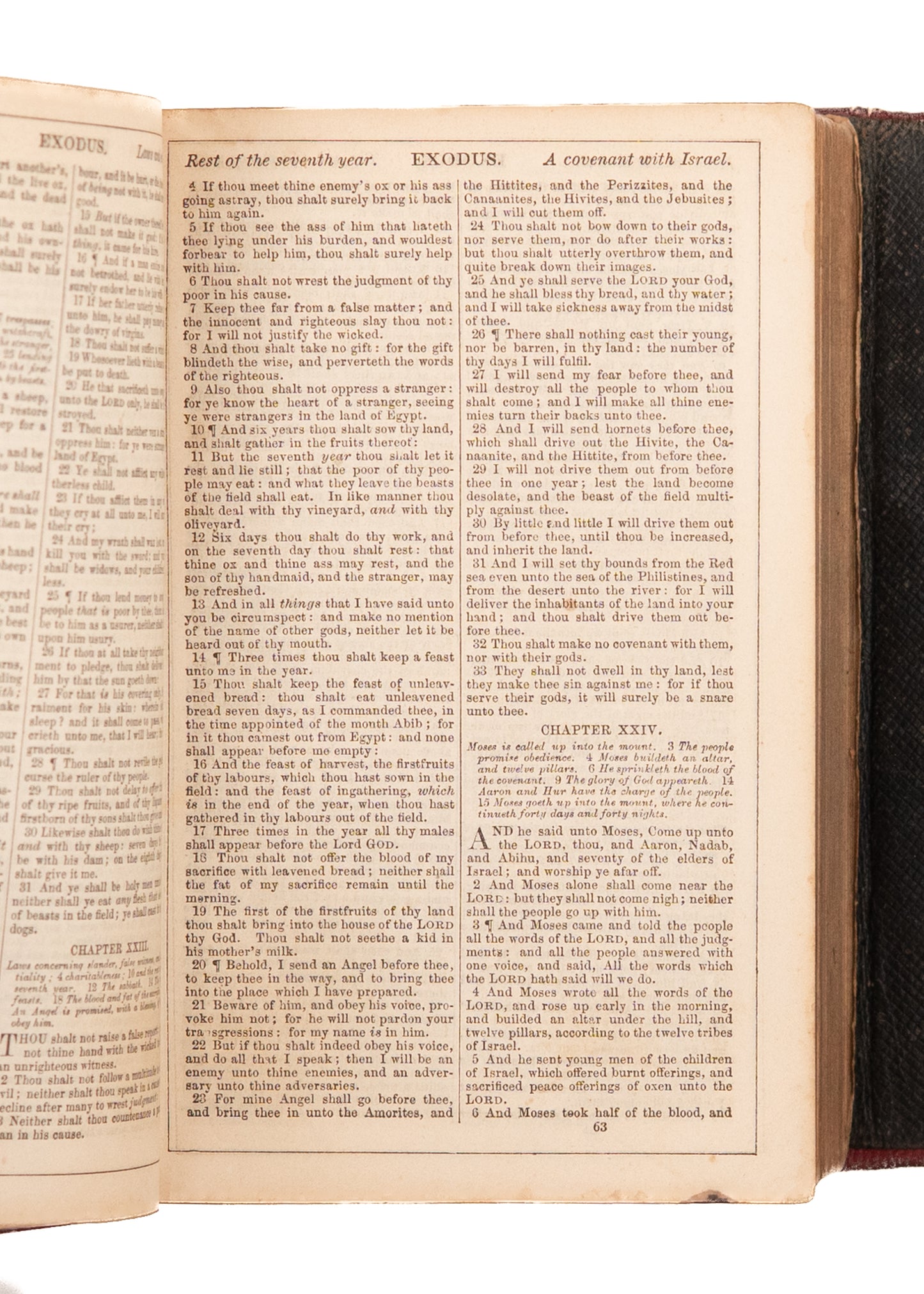 1863 THE HOLY BIBLE. Civil War Period Circuit Rider - Traveler's Bible. Wallet Style Leather.