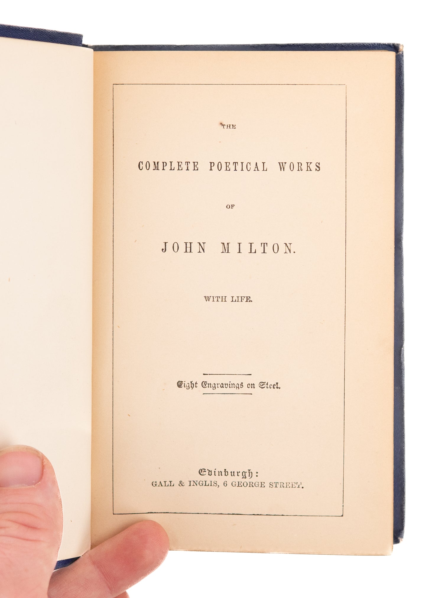 1885 JOHN MILTON. The Complete Poetical Works of John Milton. John Leighton Binding.