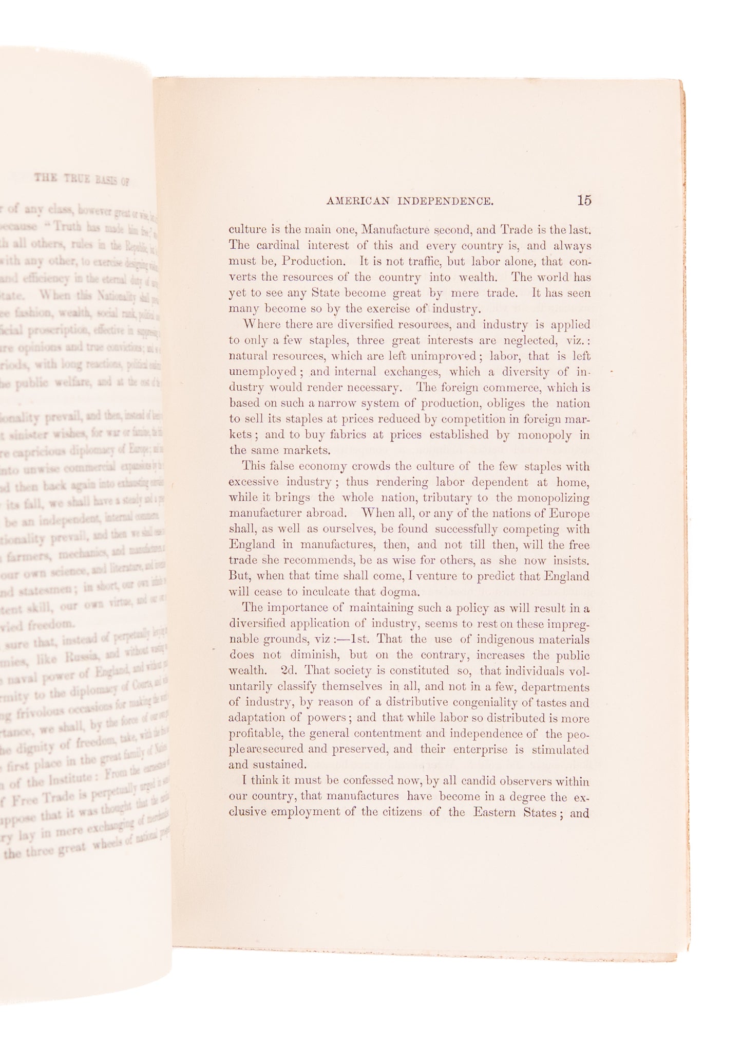 1853 WILLIAM H. SEWARD. True Basis of American Independence. Signed - Abraham Lincoln's Secretary of State