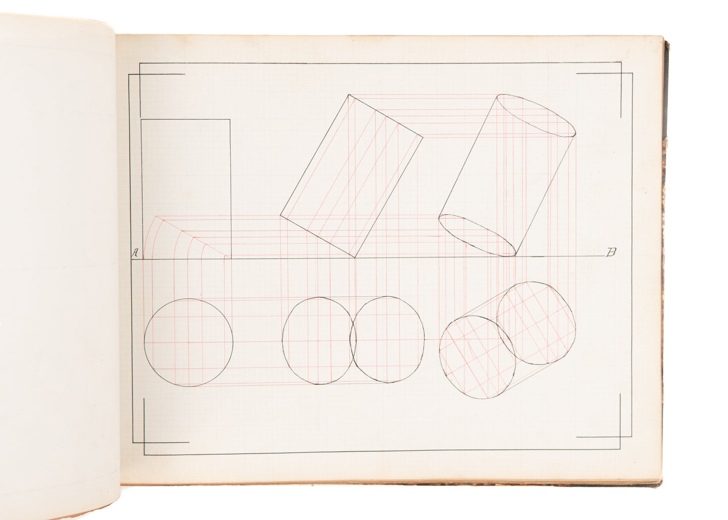 1885 H. L. RONALDS. 26pp MSs Fonts, Types, and Geometrical Drawings from Illinois State University.