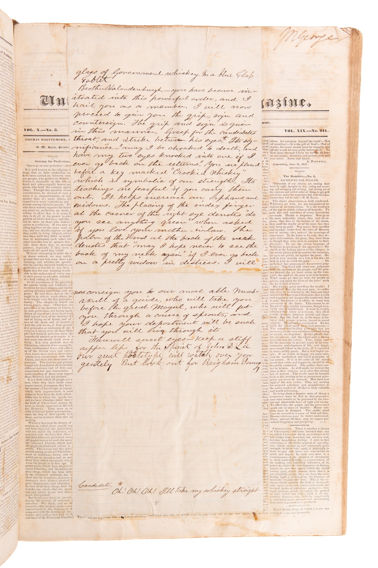1836 CHRISTIAN UNIVERSALIST MAG. Eternal Conscious Torment Leads to Insanity - Lemuel Haynes