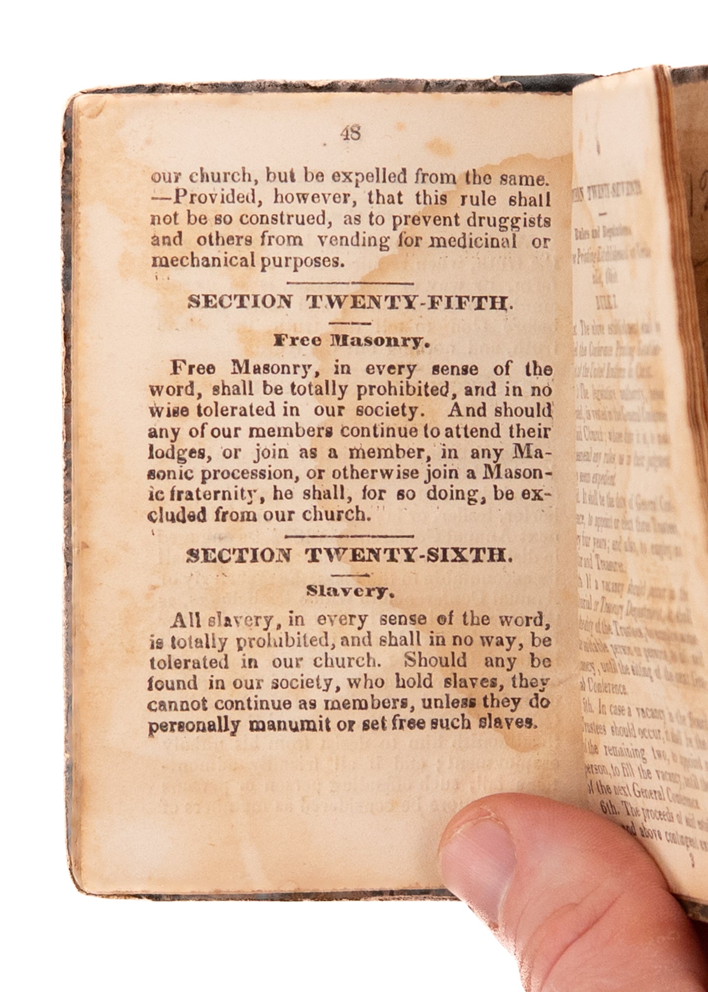 1841 UNITED BRETHREN IN CHRIST. First Edition of Constitution and Discipline - Pietist & Revivalist.
