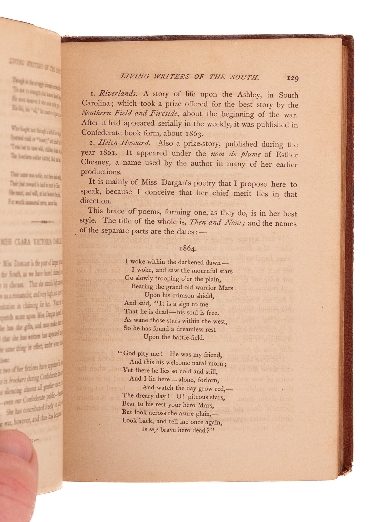 1869 SOUTHERN LITERATURE. 241 Living Writers of the South with Biographies and Extracts.