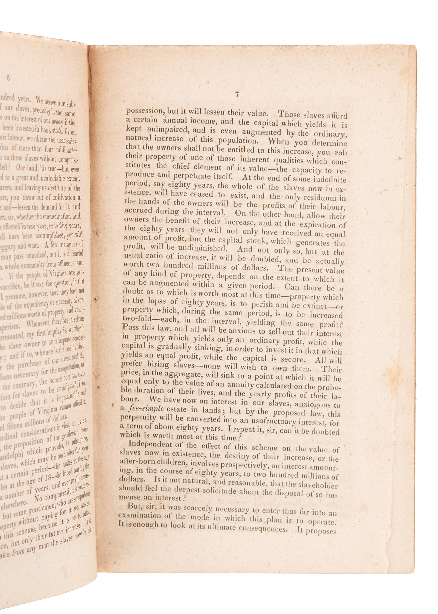 1832 VIRGINIA PRO-SLAVERY. Legislator Whose Son Fires First Virginia Shot for Confederacy.