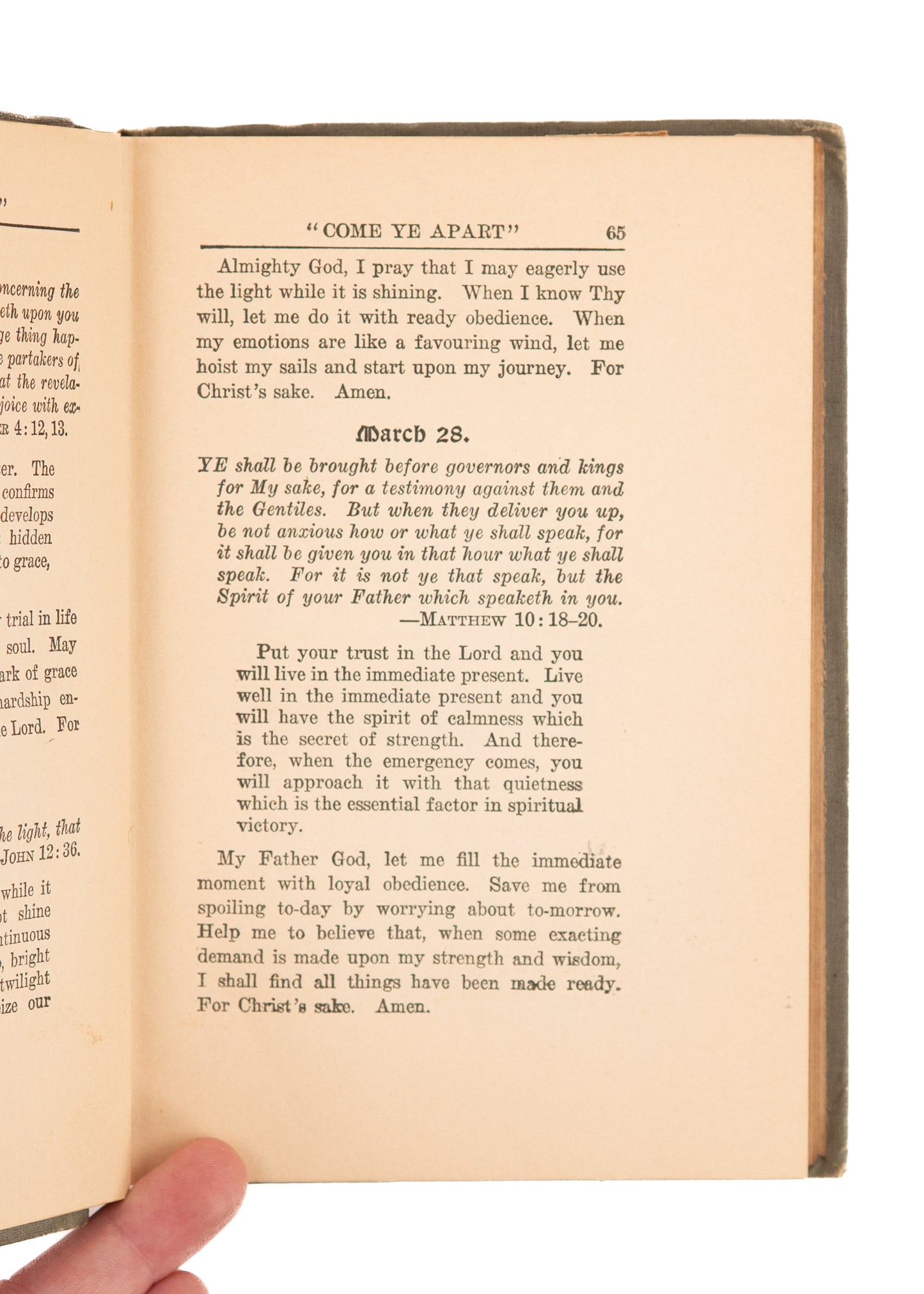 1920 JOHN HENRY JOWETT. The Spiritual Uplands. Autographed by the Author.