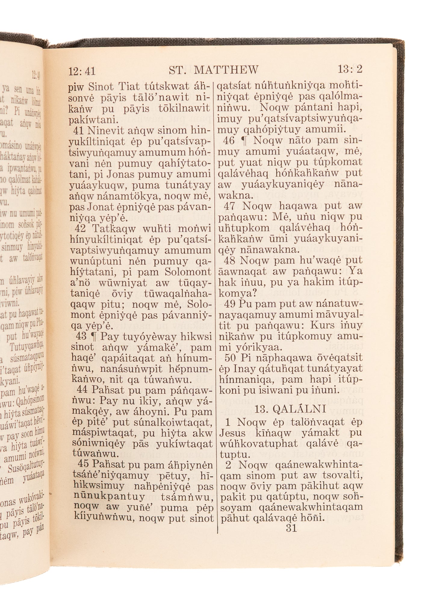 1929 HOPI BIBLE. American Bible Society First Edition Hopi Translation of the Gospels.