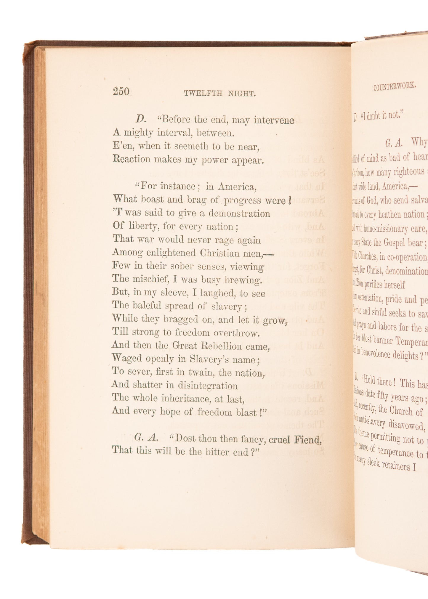 1864 APOCALYPTIC VISIONS. Vision in Verse. American, Abolitionism, and Eschaton. Signed.