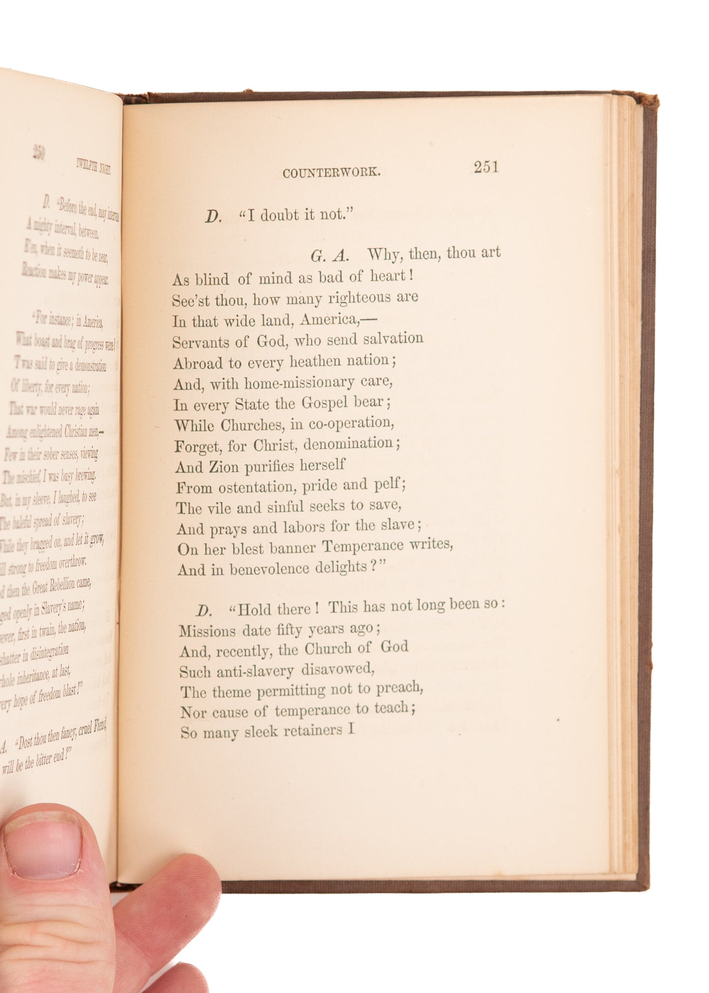 1864 APOCALYPTIC VISIONS. Vision in Verse. American, Abolitionism, and Eschaton. Signed.