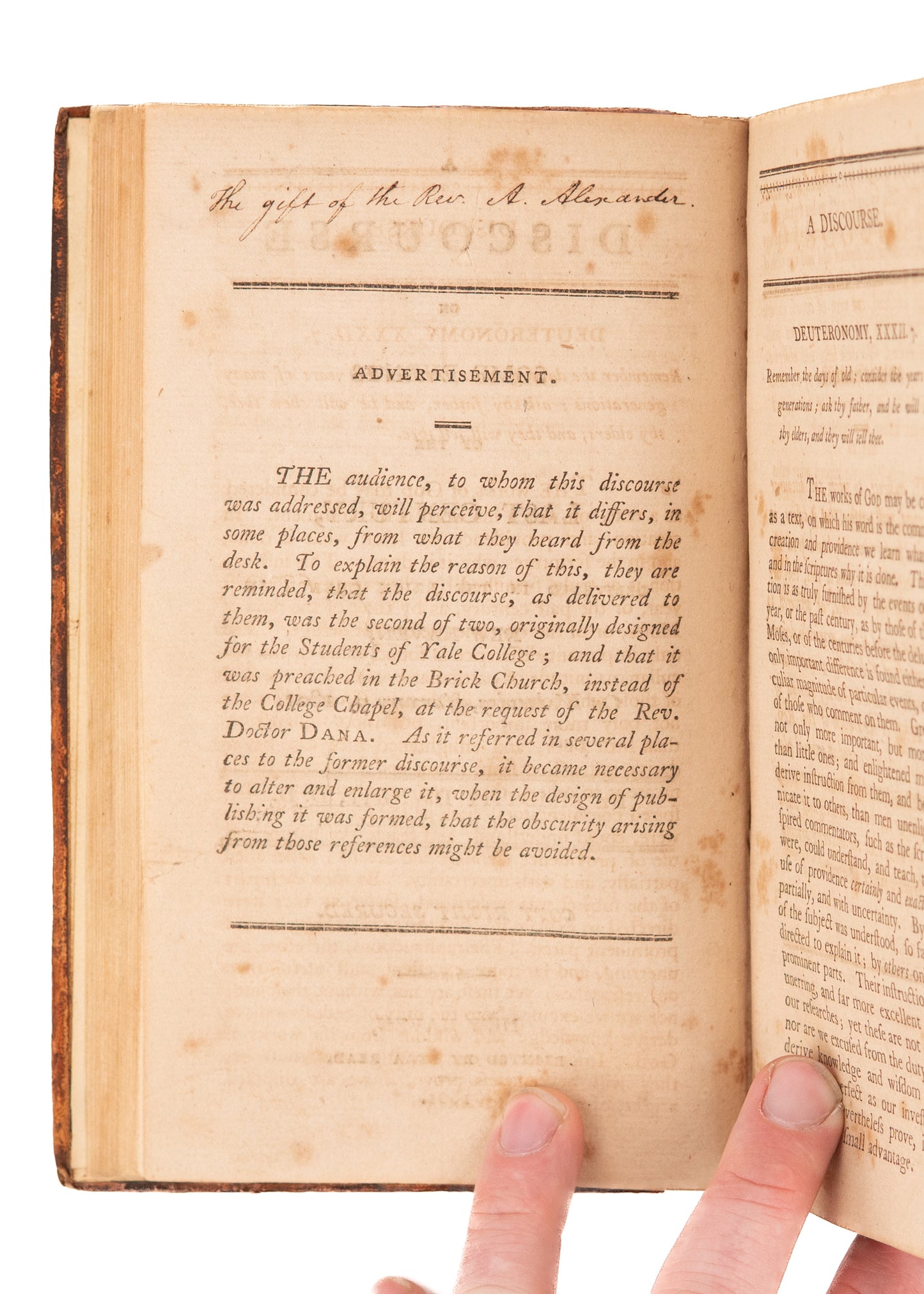 1801-1808 ARCHIBALD A. ALEXANDER. Signed Sammelband of Rare Princeton Presbyterian Works.