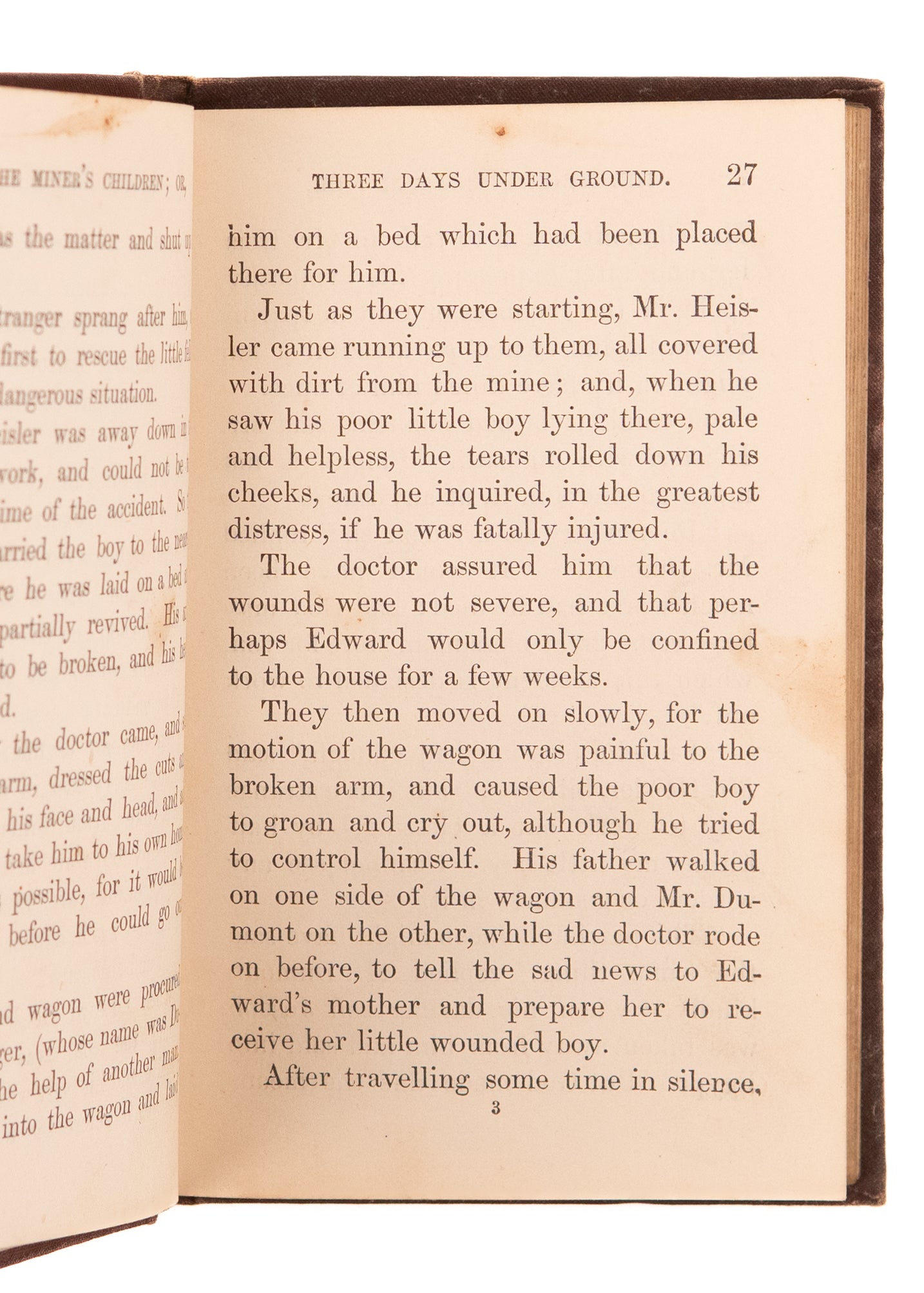 1861 THE MINER'S CHILDREN. Exceptionally Rare Tract for Child Laborers in Appalachian Mines.