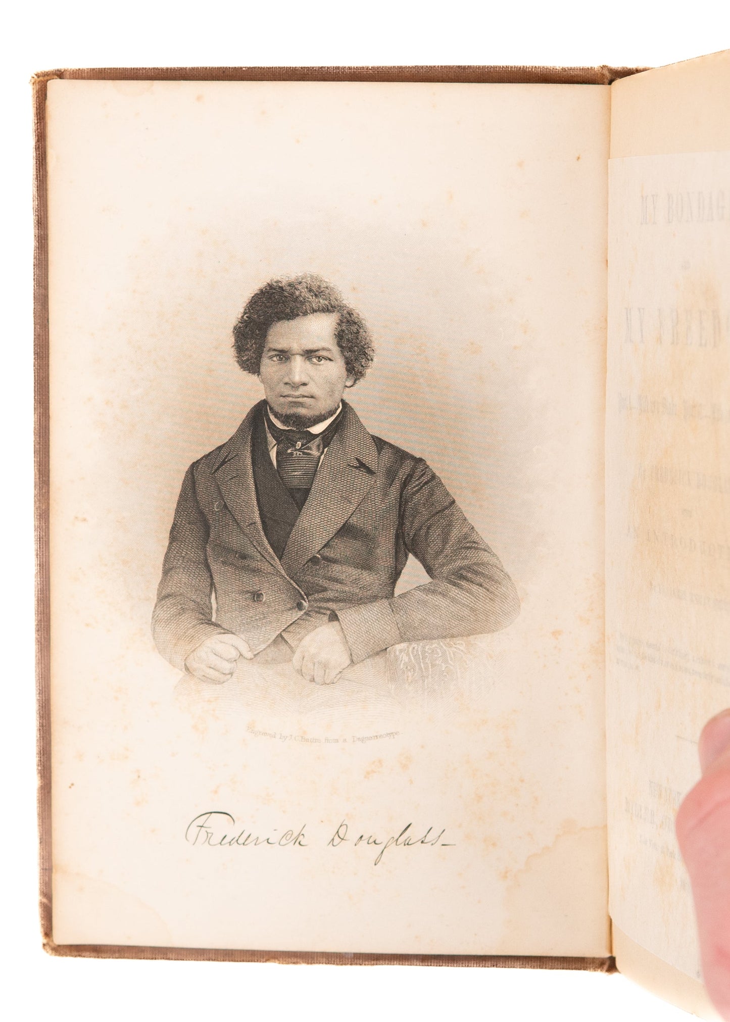 1855 FREDERICK DOUGLASS. My Bondage and My Freedom with 12 Years a Slave Association