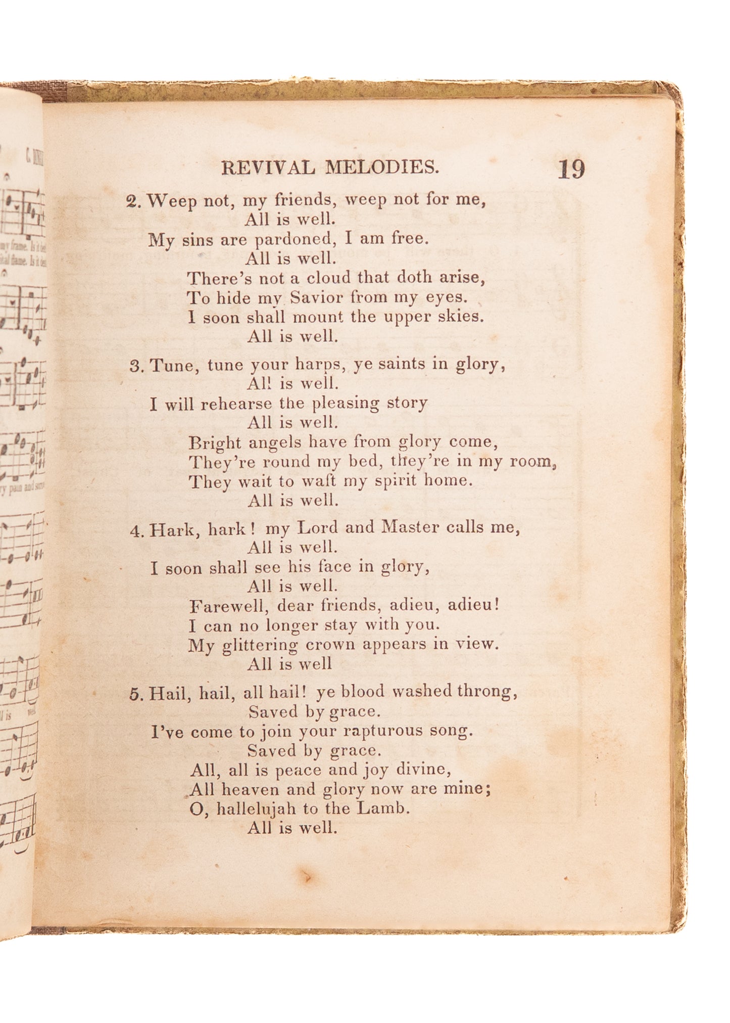 1842 BAPTIST REVIVAL HYMNAL. Revival Melodies, or Songs of Zion by Elder Jacob Knapp.