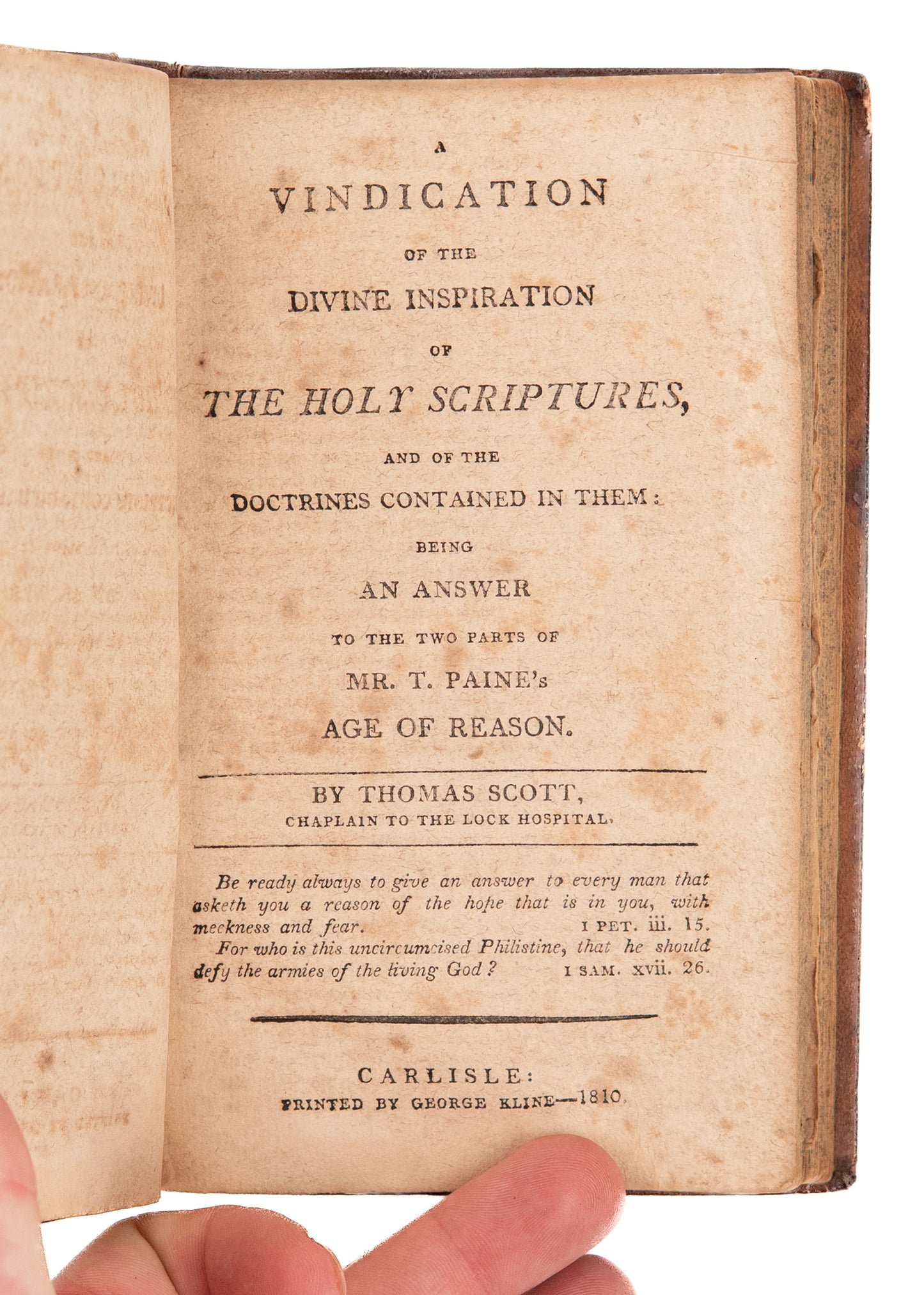 1810 THOMAS SCOTT. The Force of Truth & A Vindication of the Divine Inspiration - John Newton.