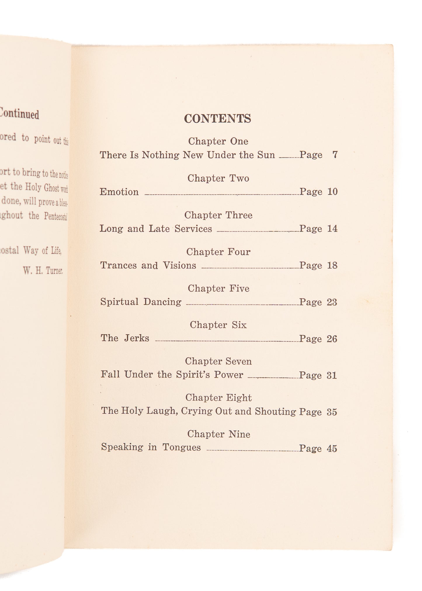1947 W. H. TURNER. Pentecostal Manifestations - Trances, Visions, Dancing in the Spirit, &c.