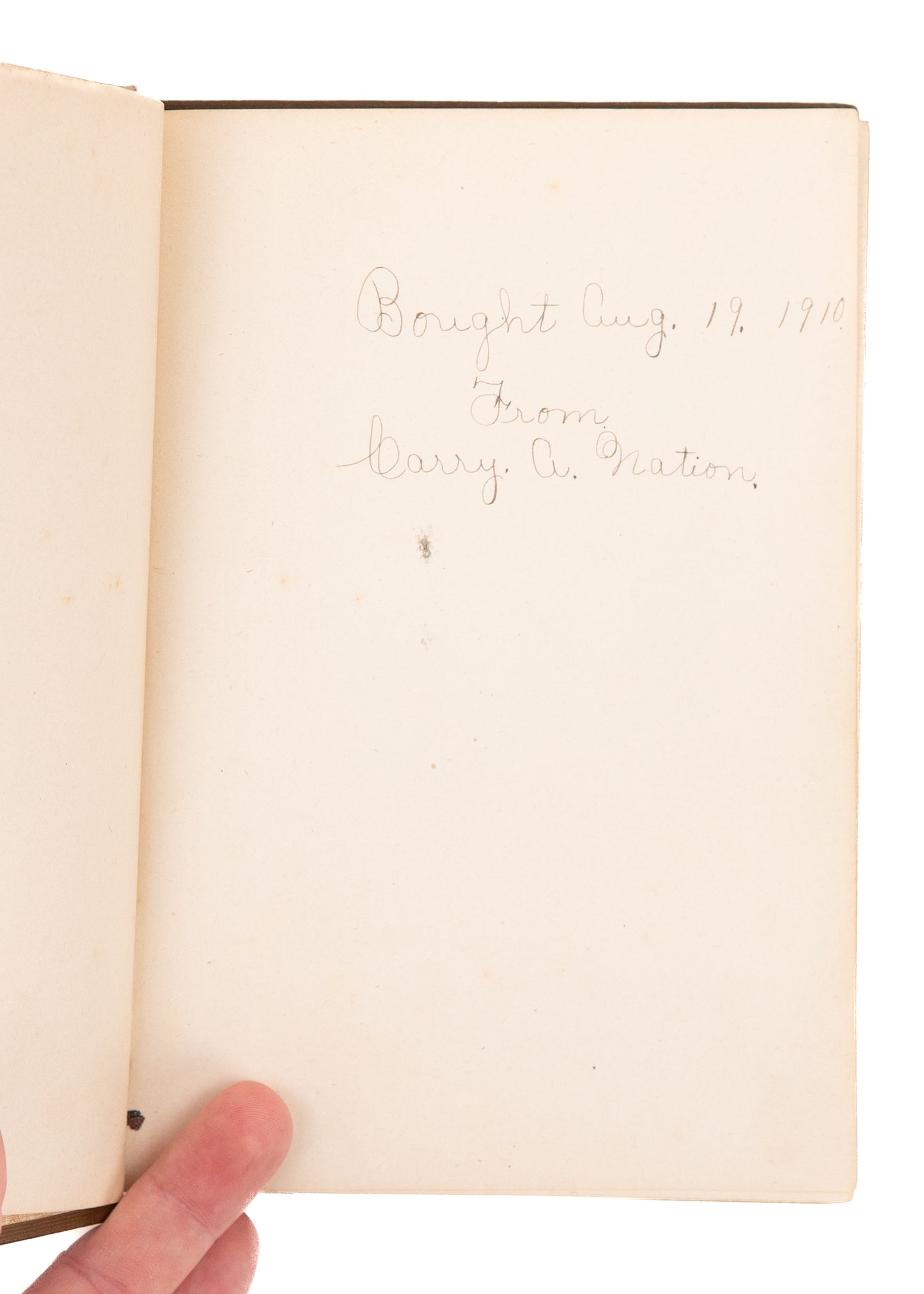 1909 CARRY A. NATION. Association Copy of Carry Nation's Autobiography. Temperance & Suffrage.