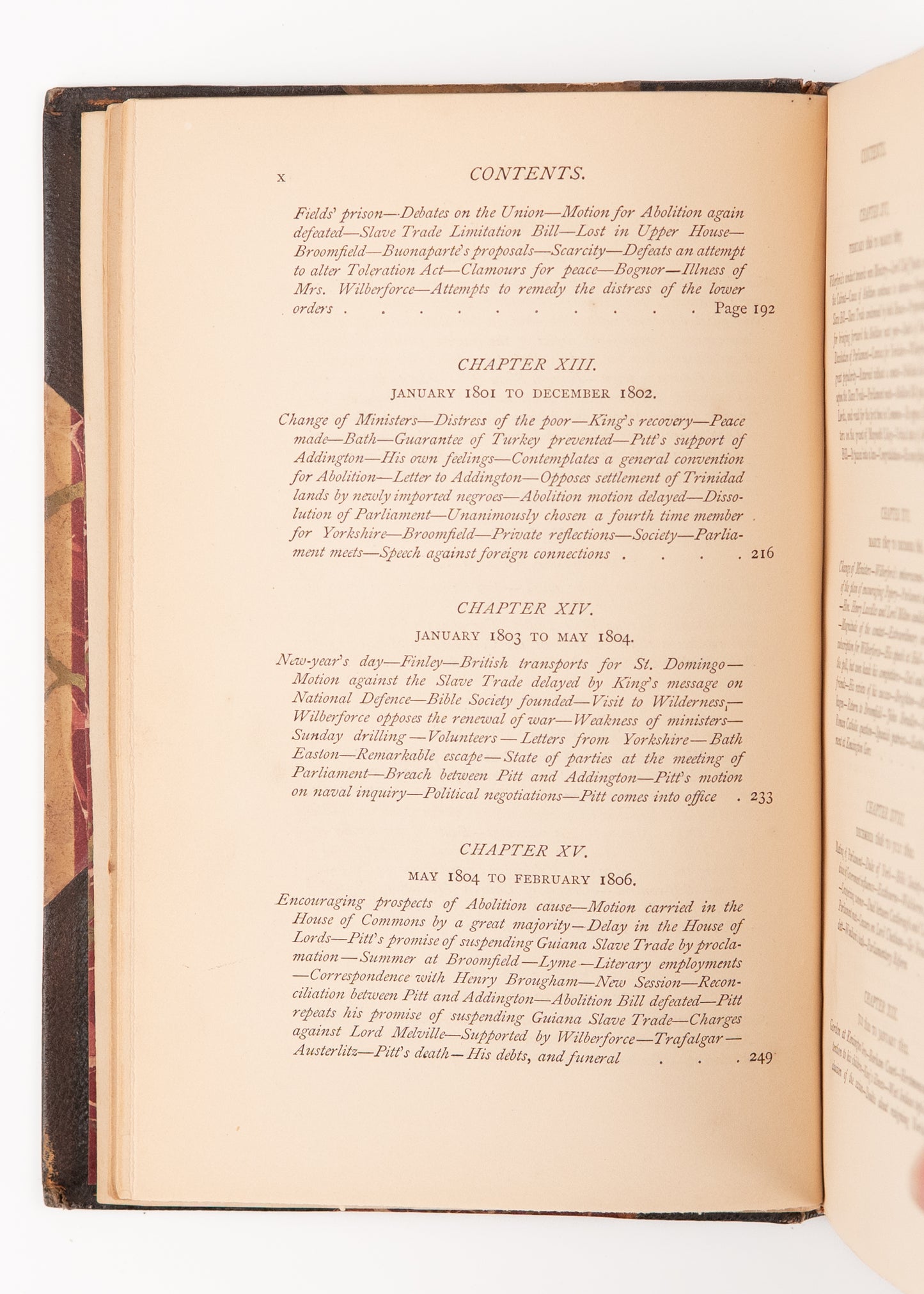 1868 WILLIAM WILBERFORCE. Life of William Wilberforce in Attractive Half-Morocco Binding.