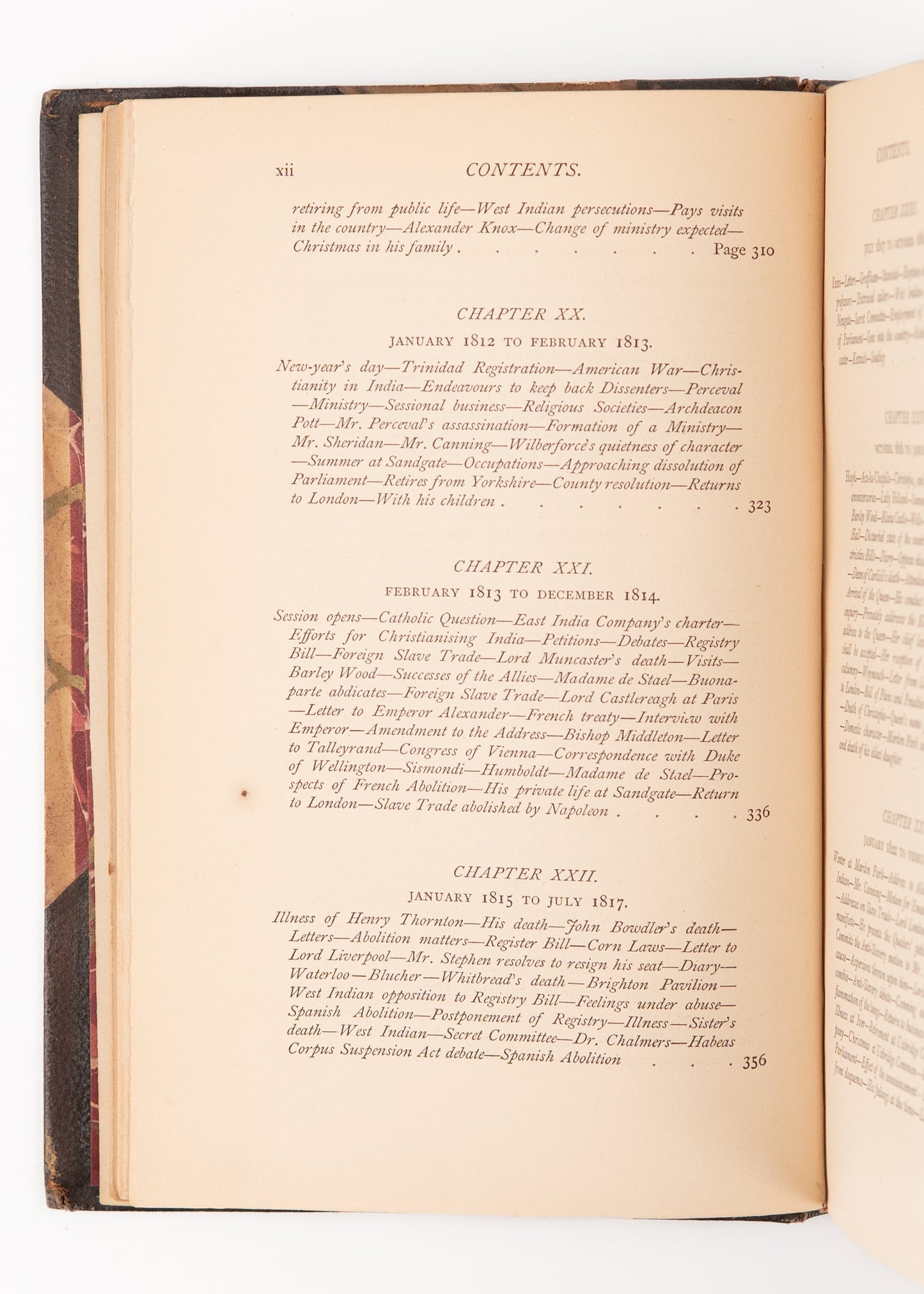 1868 WILLIAM WILBERFORCE. Life of William Wilberforce in Attractive Half-Morocco Binding.