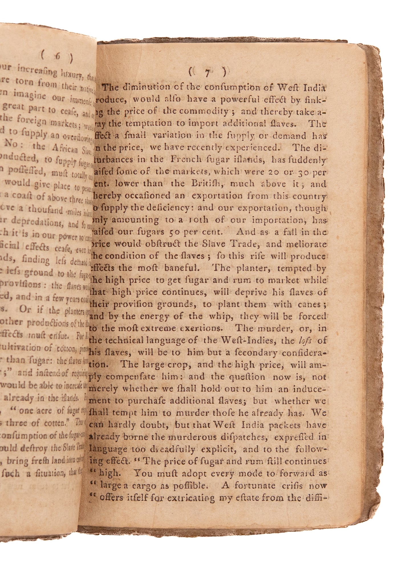 1792 EVIDENCES FOR ABOLITION. Scarce Early American Abolitionist + Boycott of Sugar & Rum.