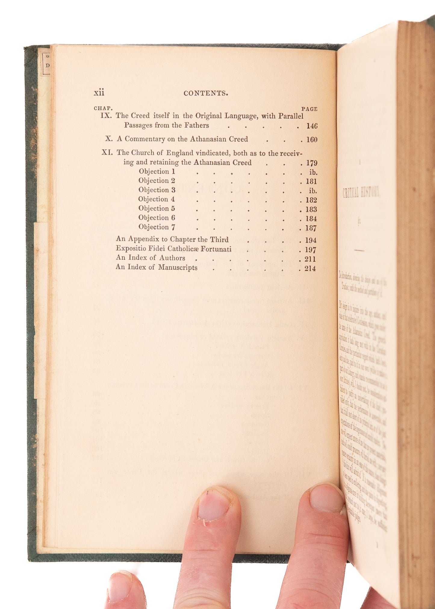 1850 DANIEL WATERLAND. Critical History of the Athanasian Creed. Paul Rader's Personal Copy.