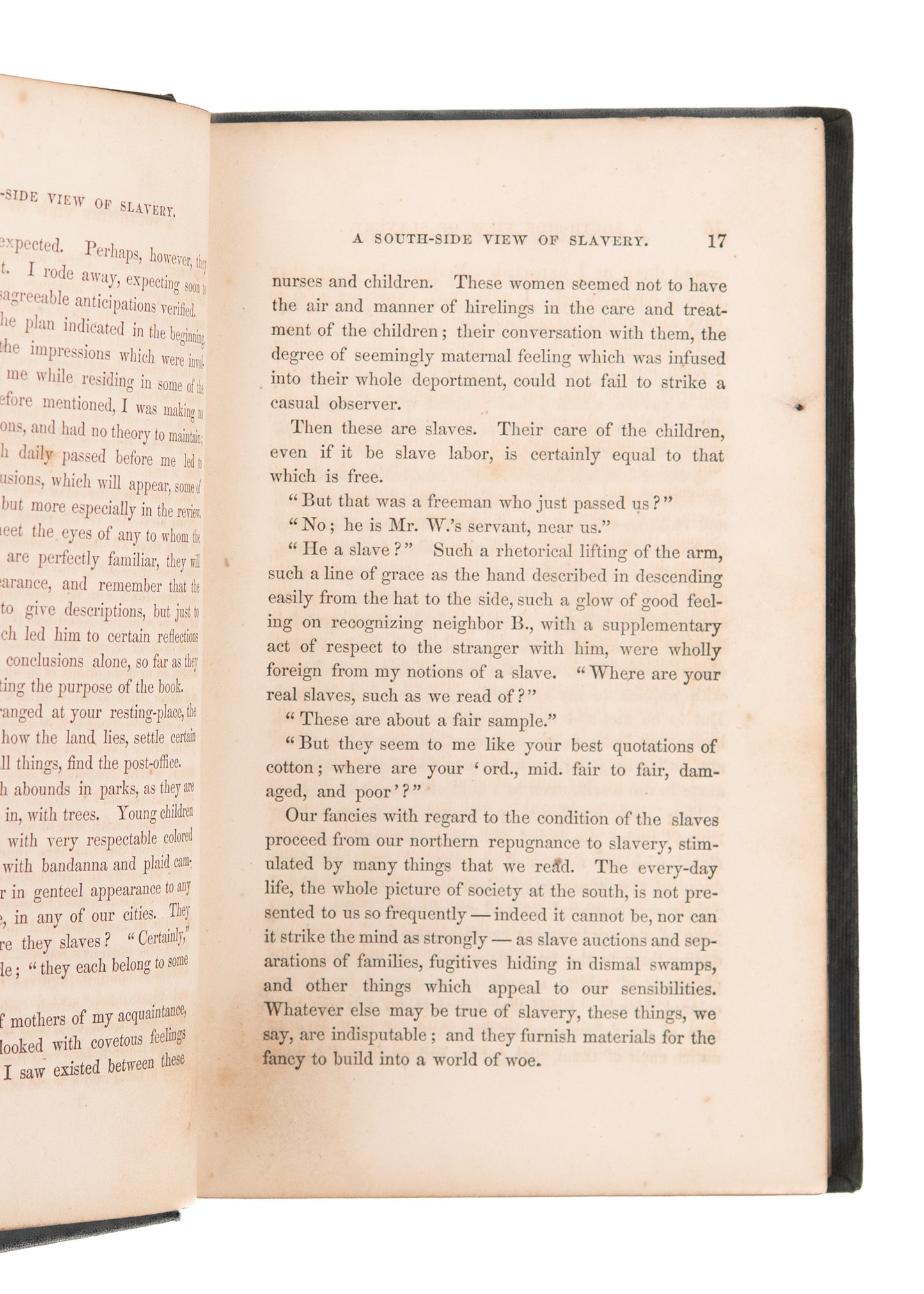 1855 NEHEMIAH ADAMS. A South-Side View of Slavery. First-Hand Visits to Slave Auctions, &c.