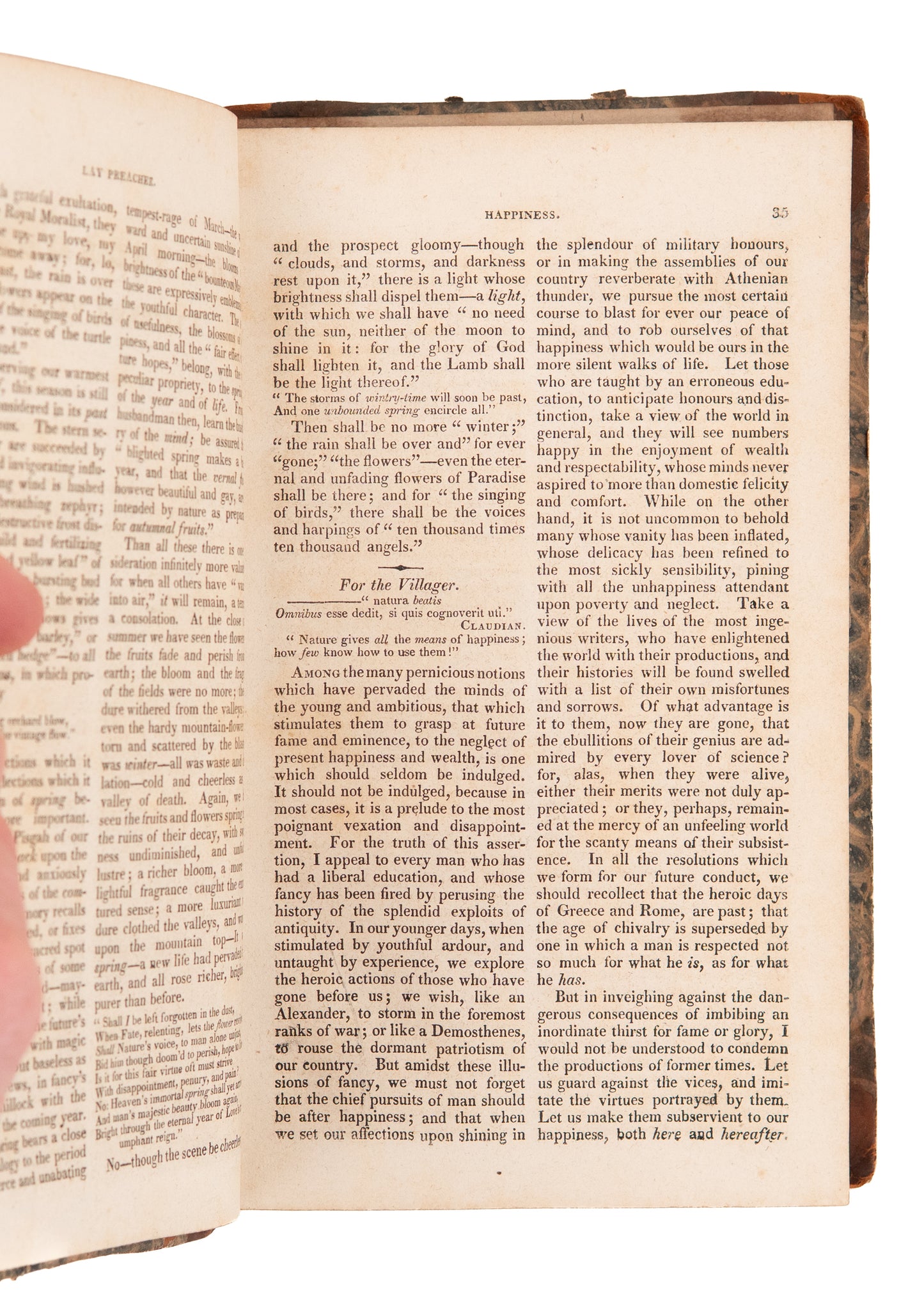 1819 THE VILLAGER. Rare Short-Lived Literary Periodical - Heterodox Theology, Vampyres, Hermits, etc.