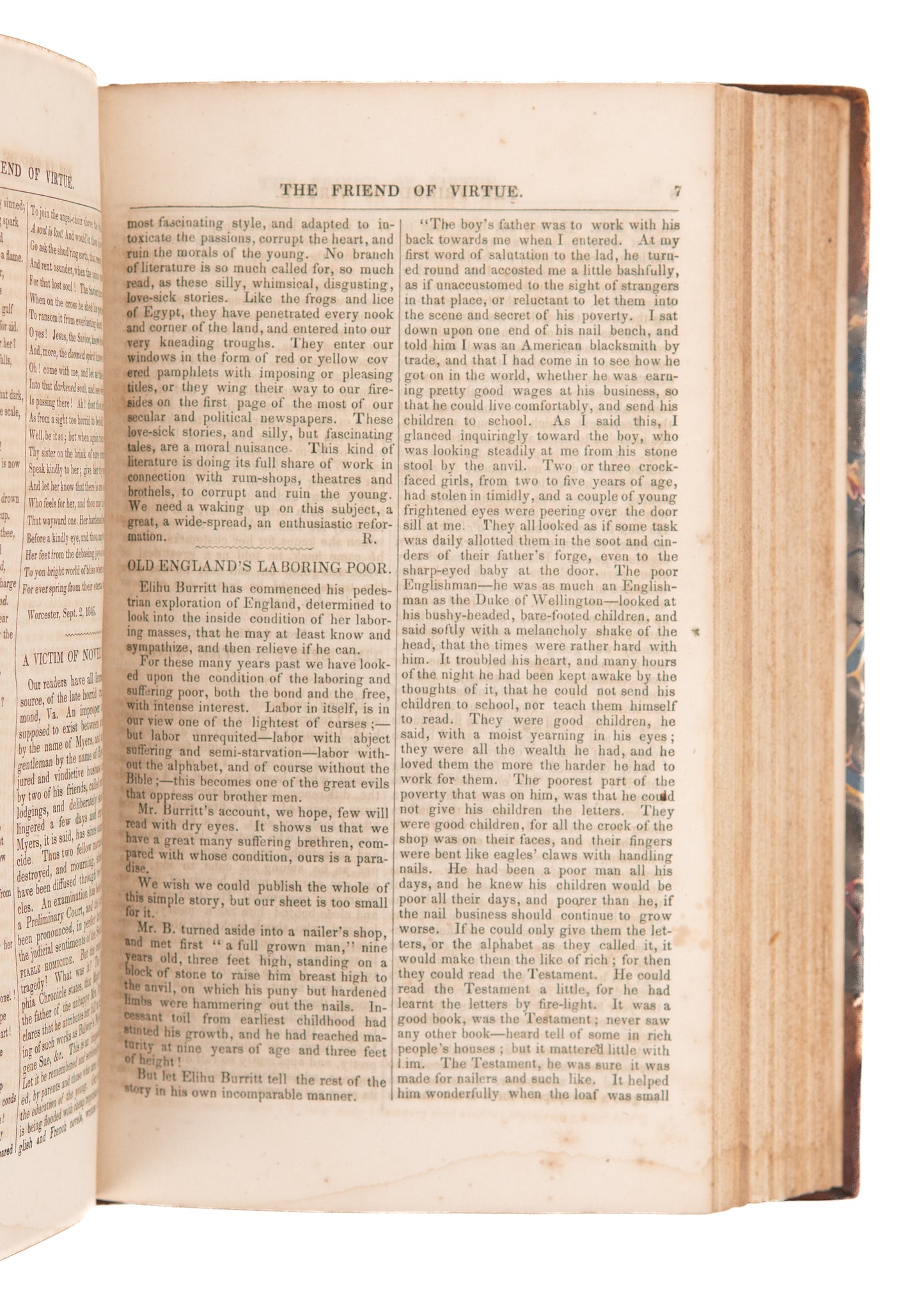 1841 FRIEND OF VIRTUE. Rare Early Anti-Prostitution & Human Trafficking Periodical. Moral Reform Society.