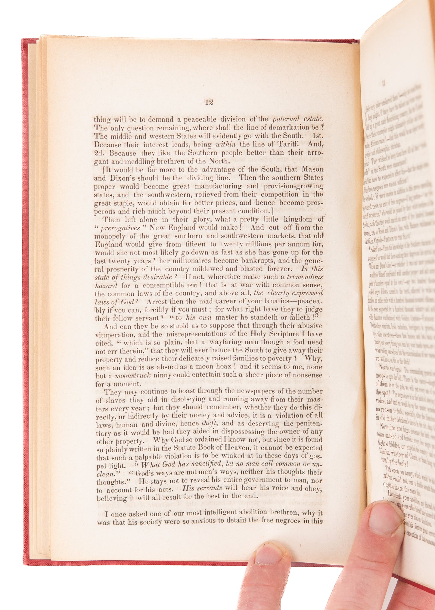 1850 AMOR PATRIAE. The Blasphemy of Abolitionism Exposed. Letters to President Polk. Rare!