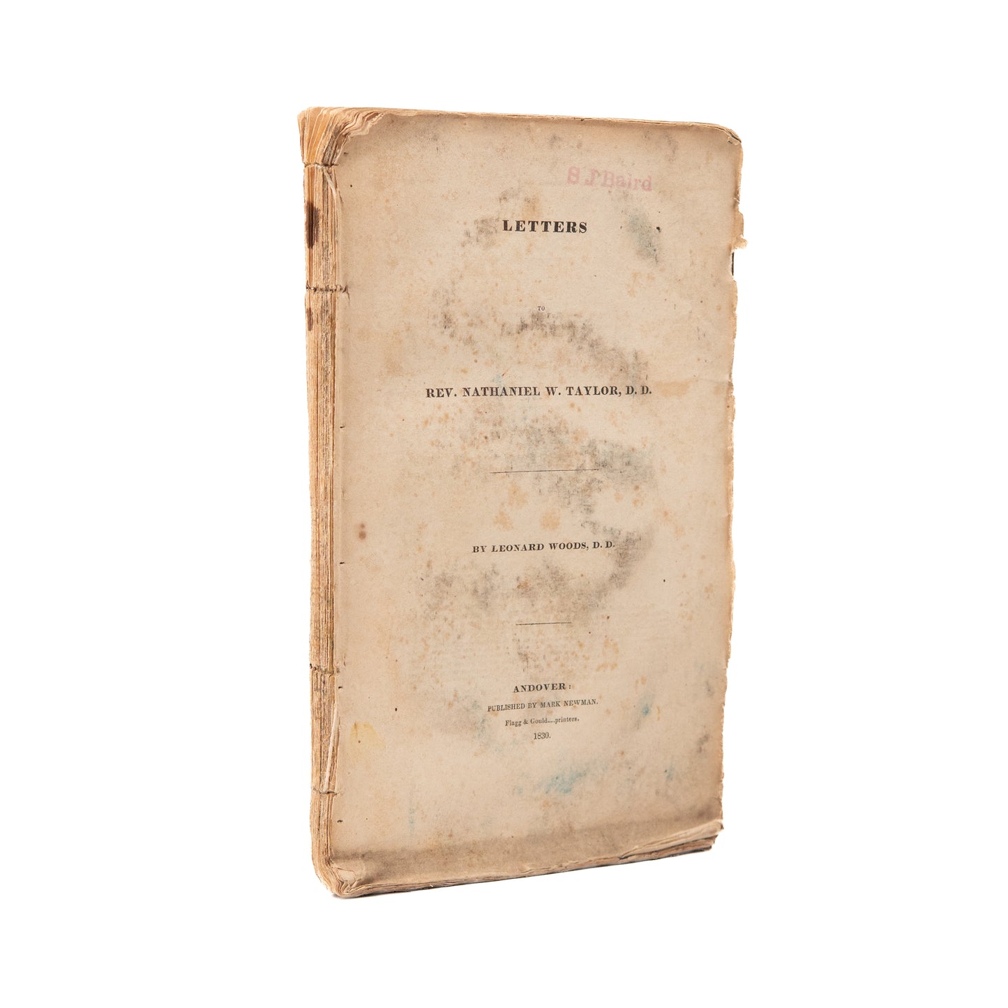 1830 GREAT AWAKENING. Letters to Rev. Nathaniel W. Taylor. Yale Divinity - New School Presbyterian Controversy.