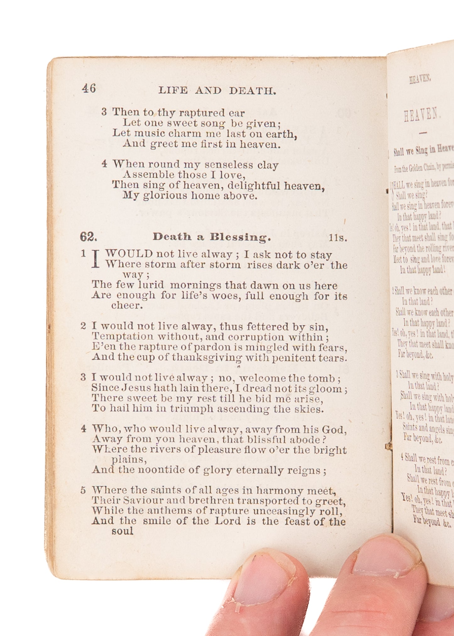 1861 CIVIL WAR. The Soldiers' Hymn Book. Soldier Used. Excellent YMCA Example.