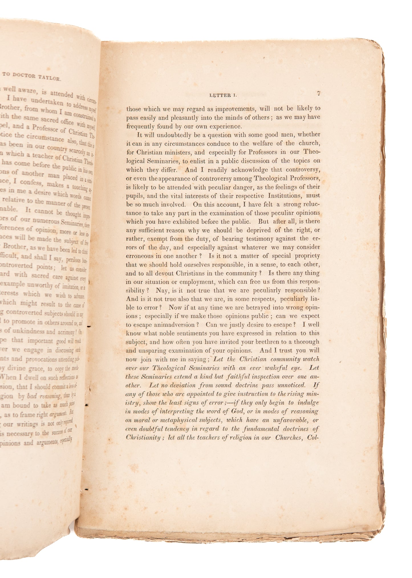 1830 GREAT AWAKENING. Letters to Rev. Nathaniel W. Taylor. Yale Divinity - New School Presbyterian Controversy.